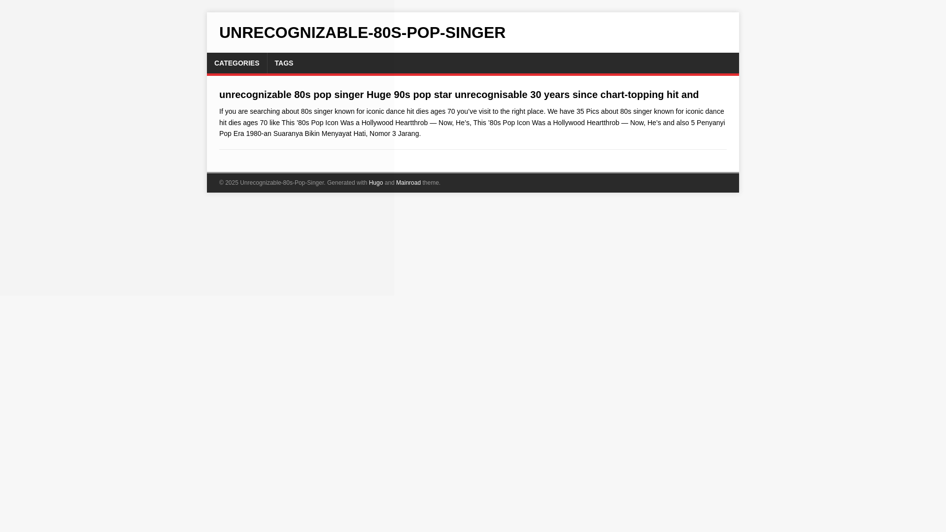 website screenshot of https://unrecognizable-80s-pop-singer.pages.dev/