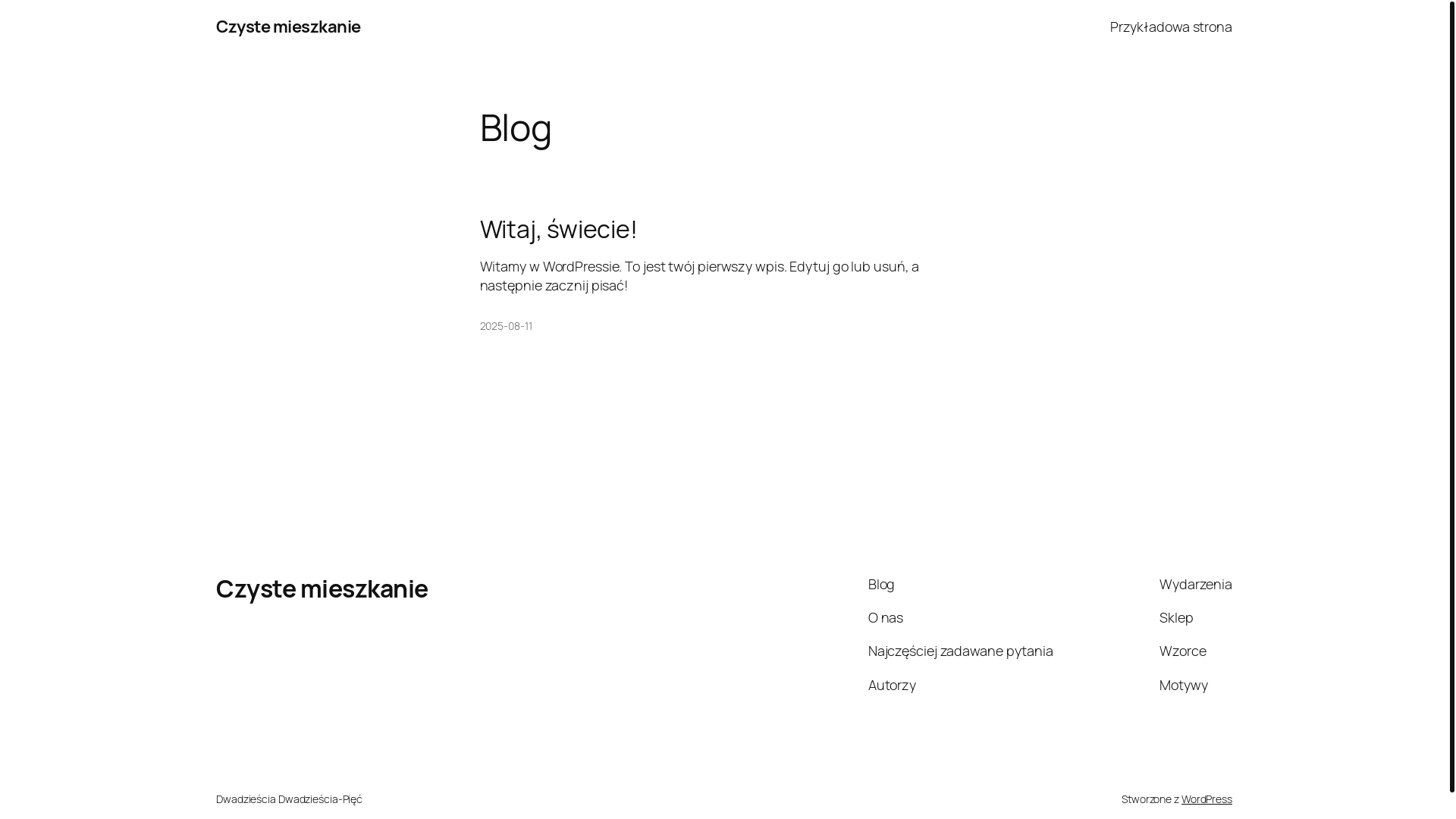 website screenshot of https://czyste-mieszkanie.com/