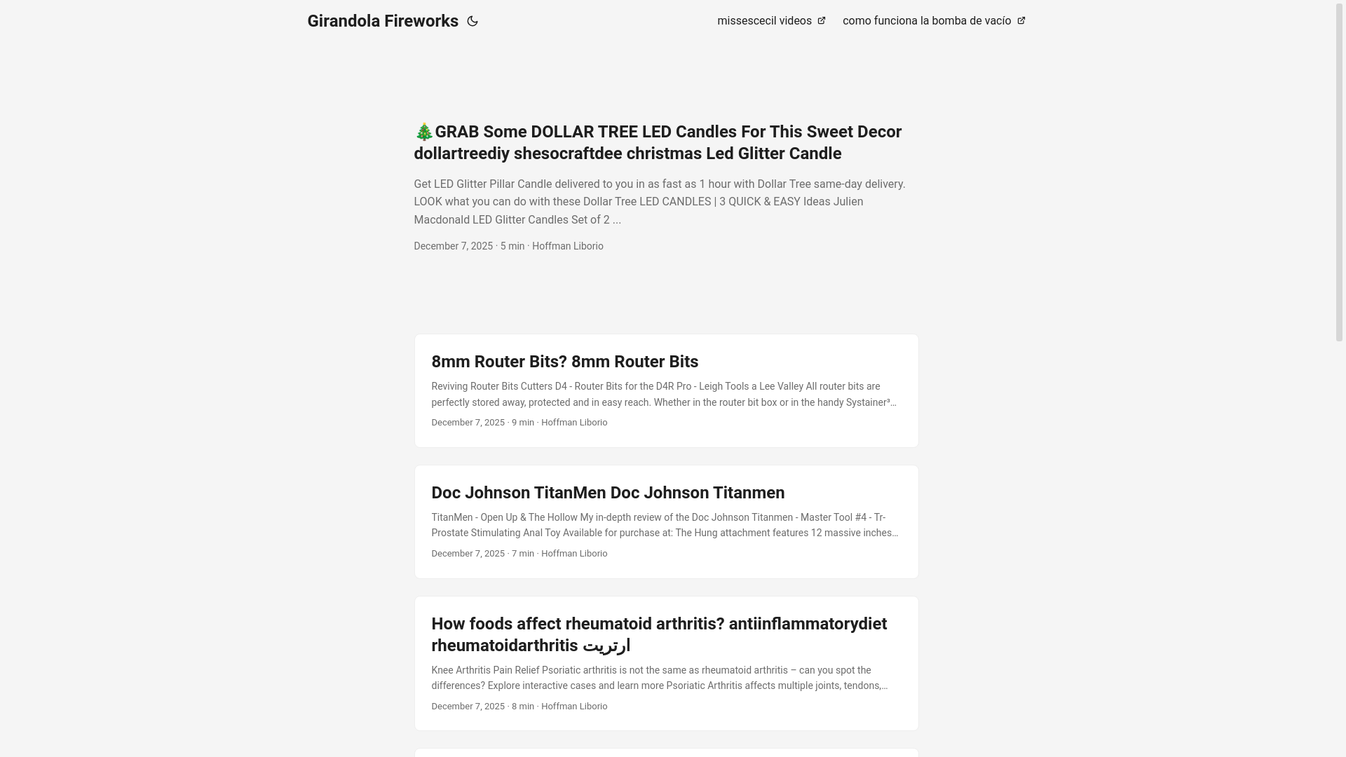 website screenshot of https://girandolafireworks.pages.dev/