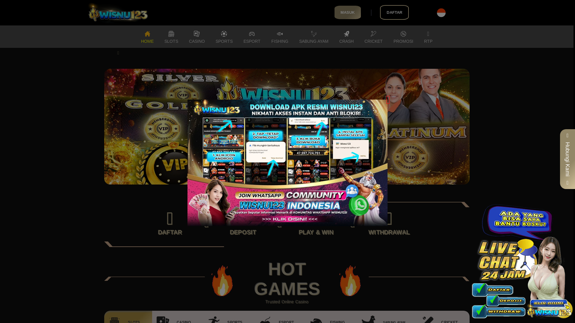 website screenshot of https://berhatiwisnu123.xn--mk1bu44c/