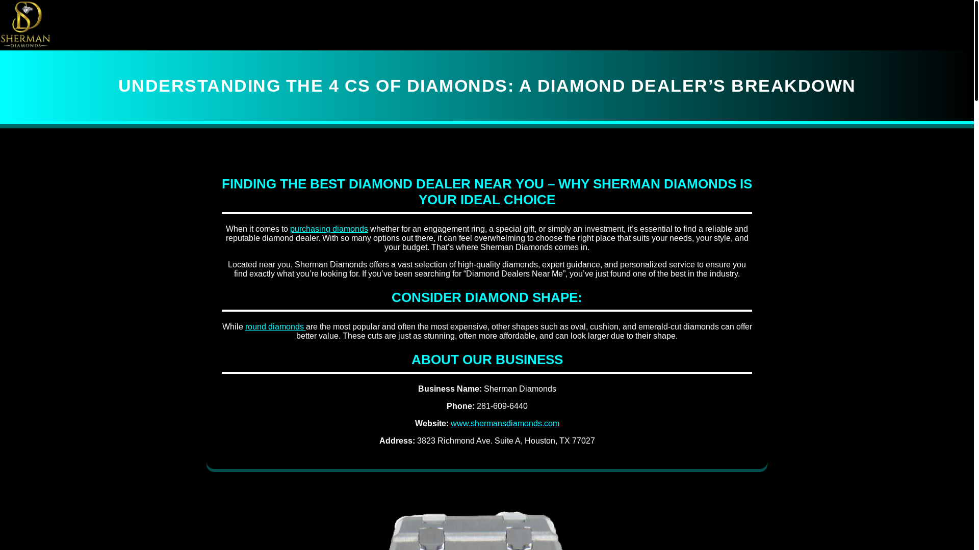 website screenshot of https://understandingthe4csofdiamondsadiamond.pages.dev/