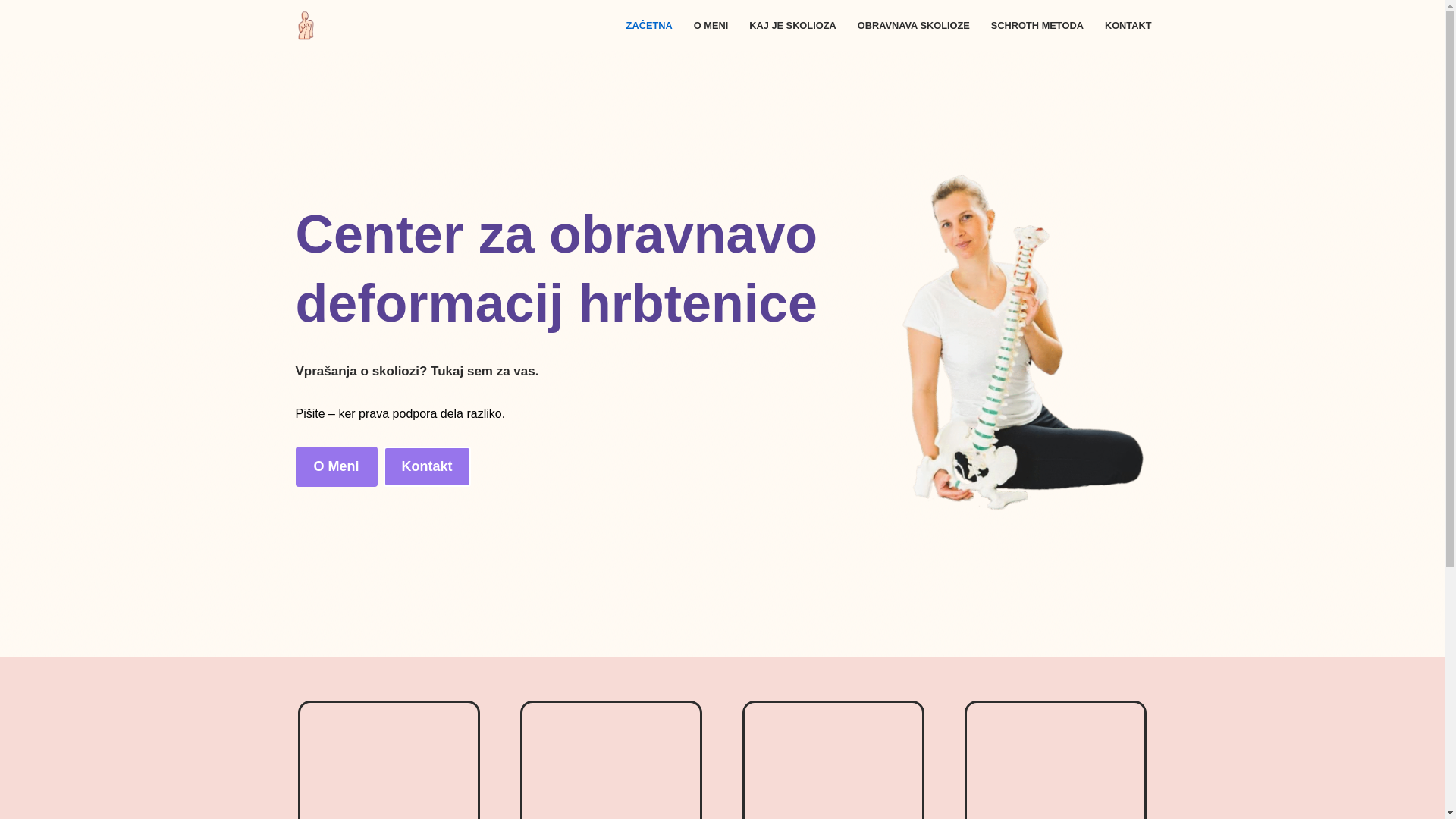 website screenshot of https://skoliozaterapija.si/