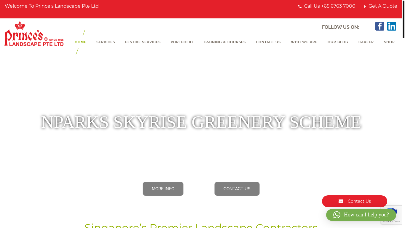 website screenshot of https://getprincelandscapesg.info/