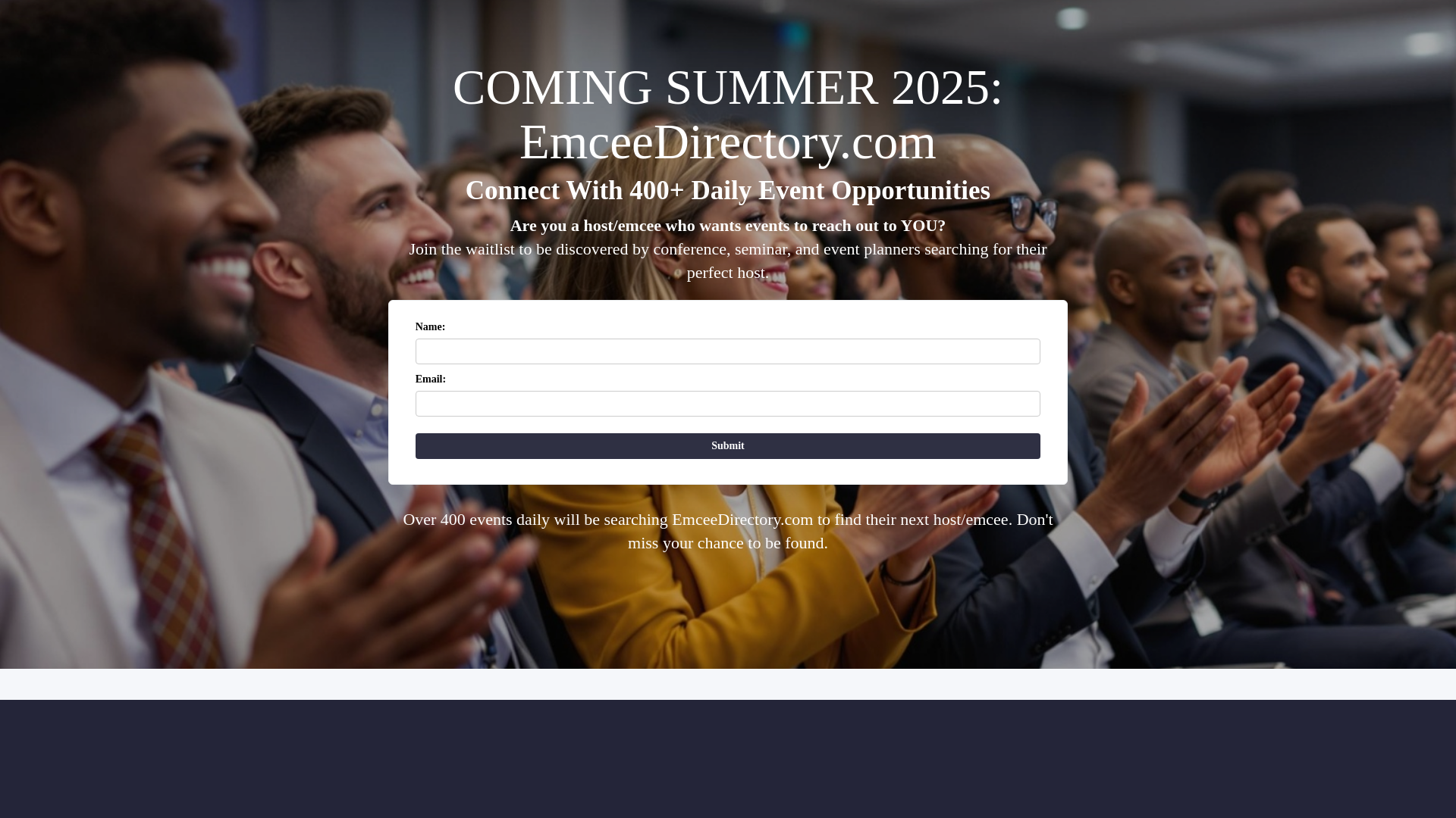 website screenshot of https://meeteventmcdirectory.com/