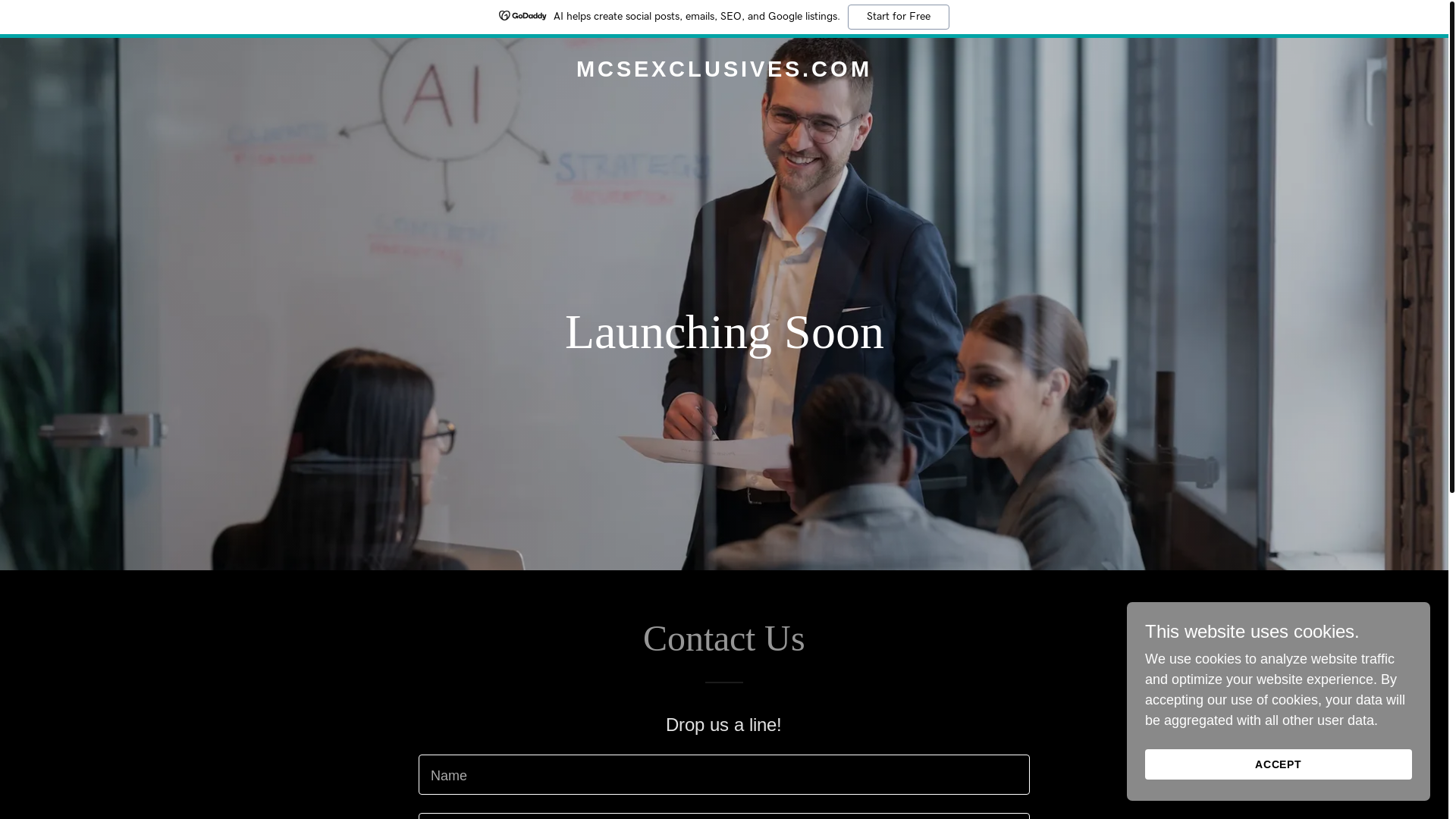 website screenshot of https://mcsexclusives.com/