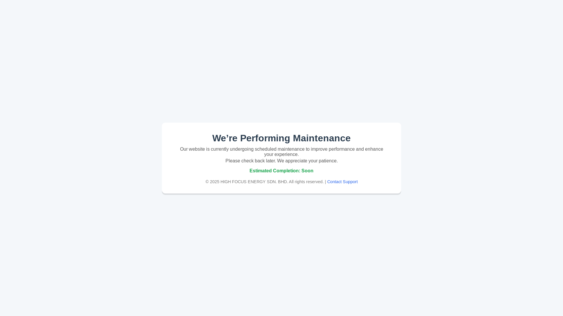 website screenshot of https://highfocusenergy.asia/