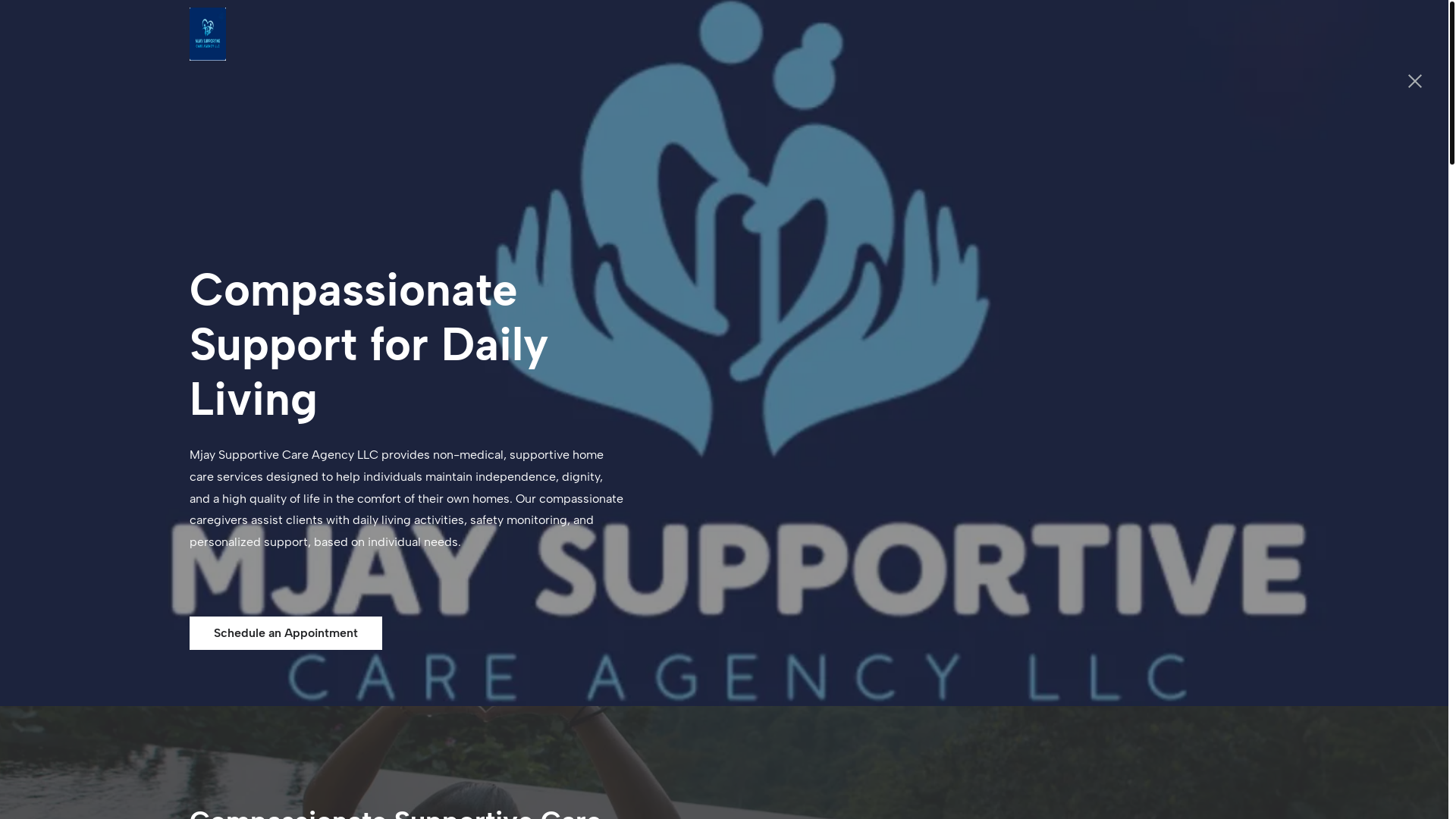 website screenshot of https://mjaysupportivecareagencyllc.com/