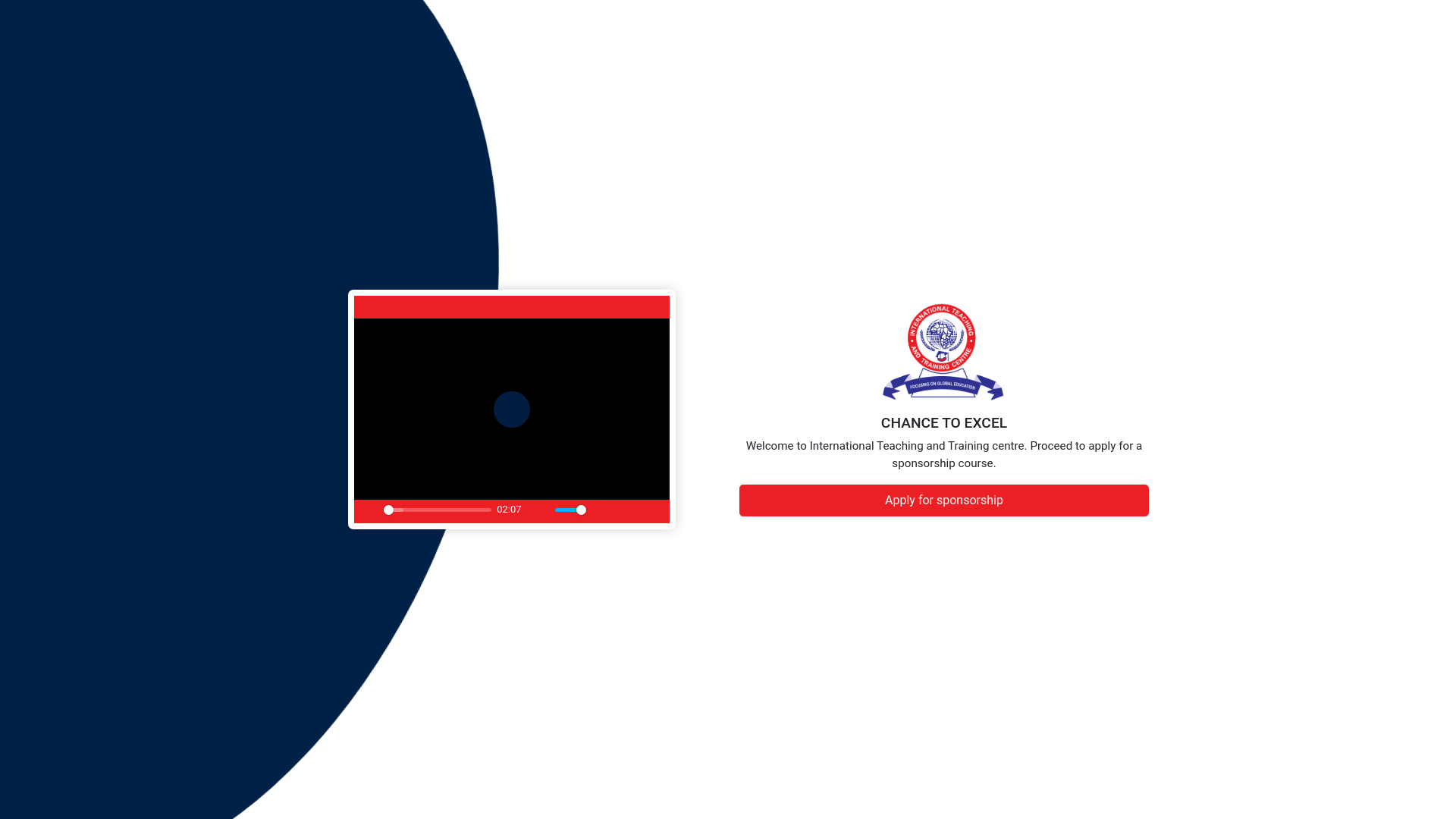 website screenshot of https://ittcadmissions.ac.ke/