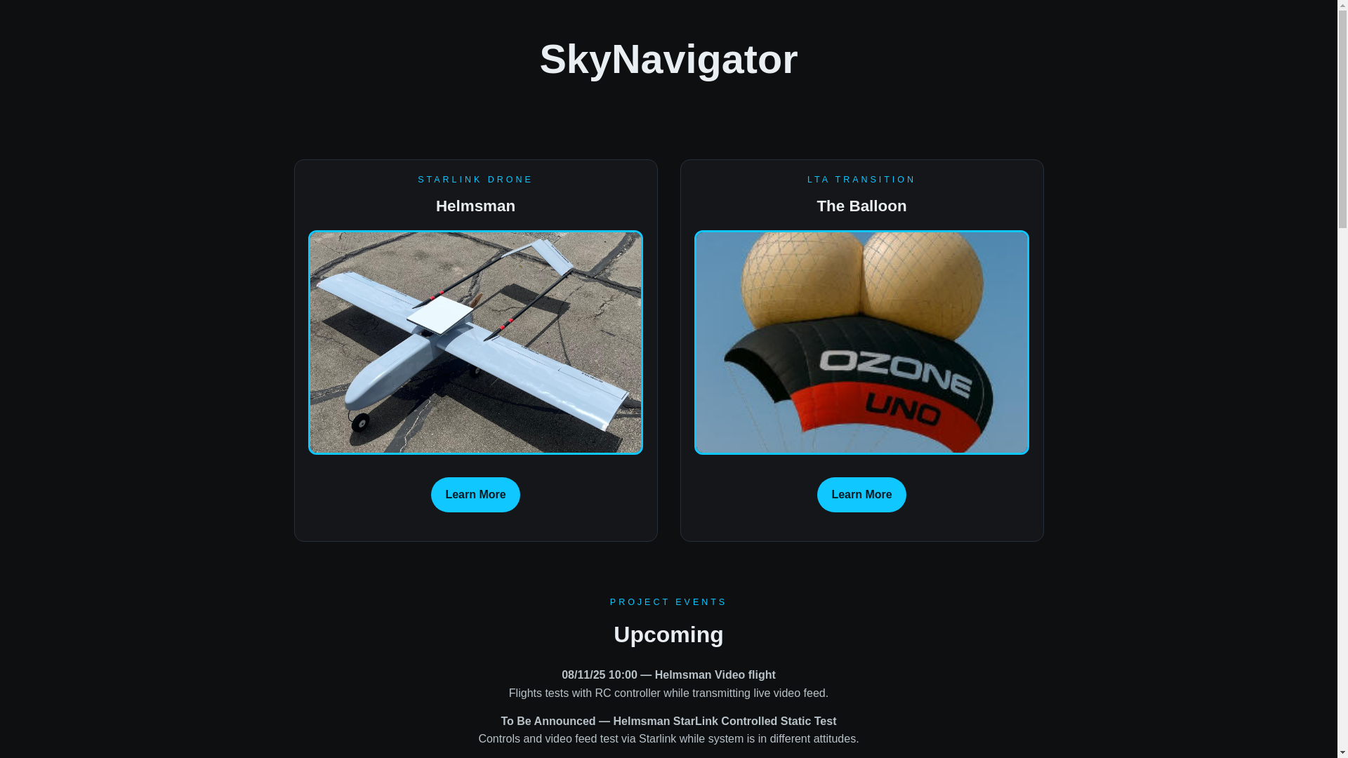 website screenshot of https://testskynav1.pages.dev/
