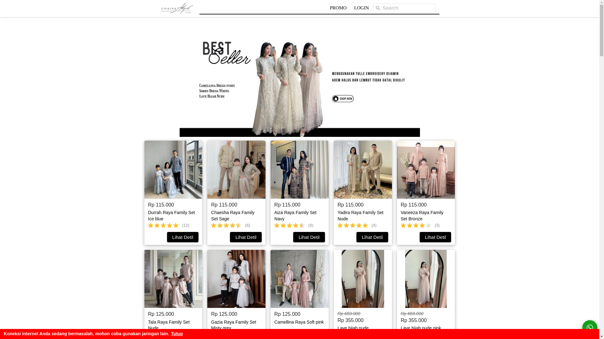 website screenshot of https://omairabutikstyle.com/