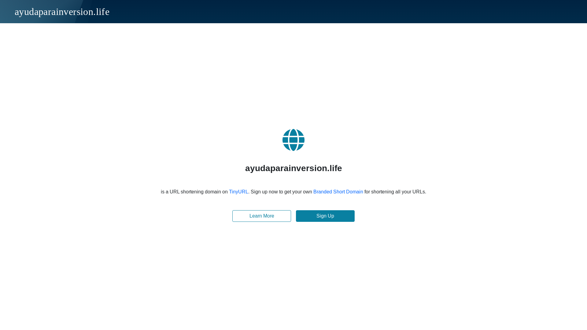 website screenshot of https://ayudaparainversion.life/