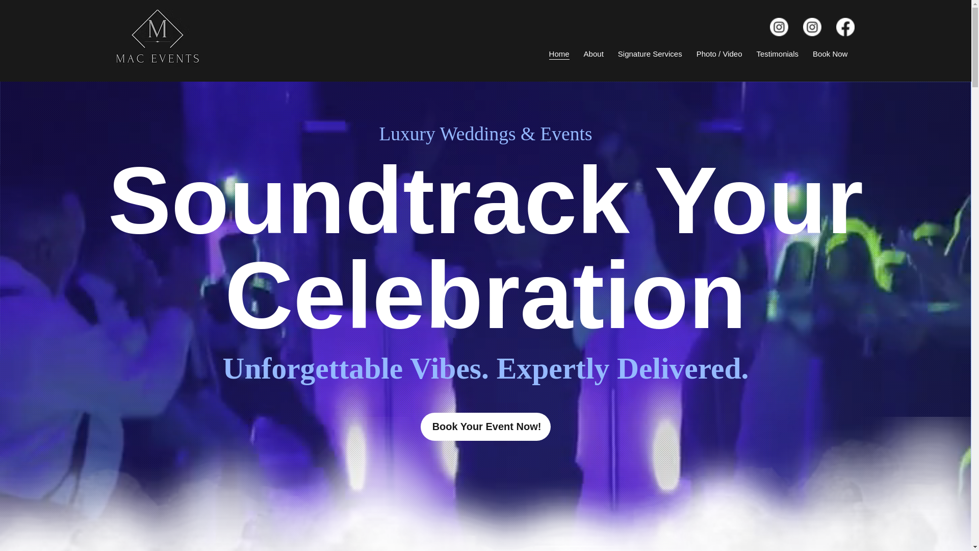 website screenshot of https://themacevents.com/