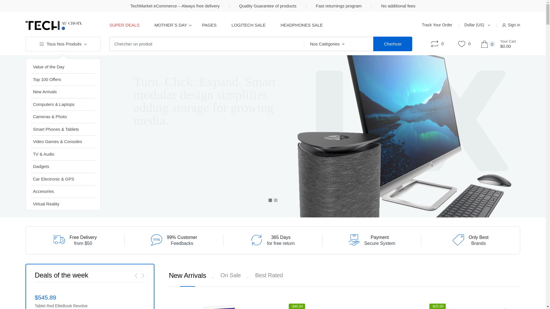 website screenshot of https://techauchoix.com/