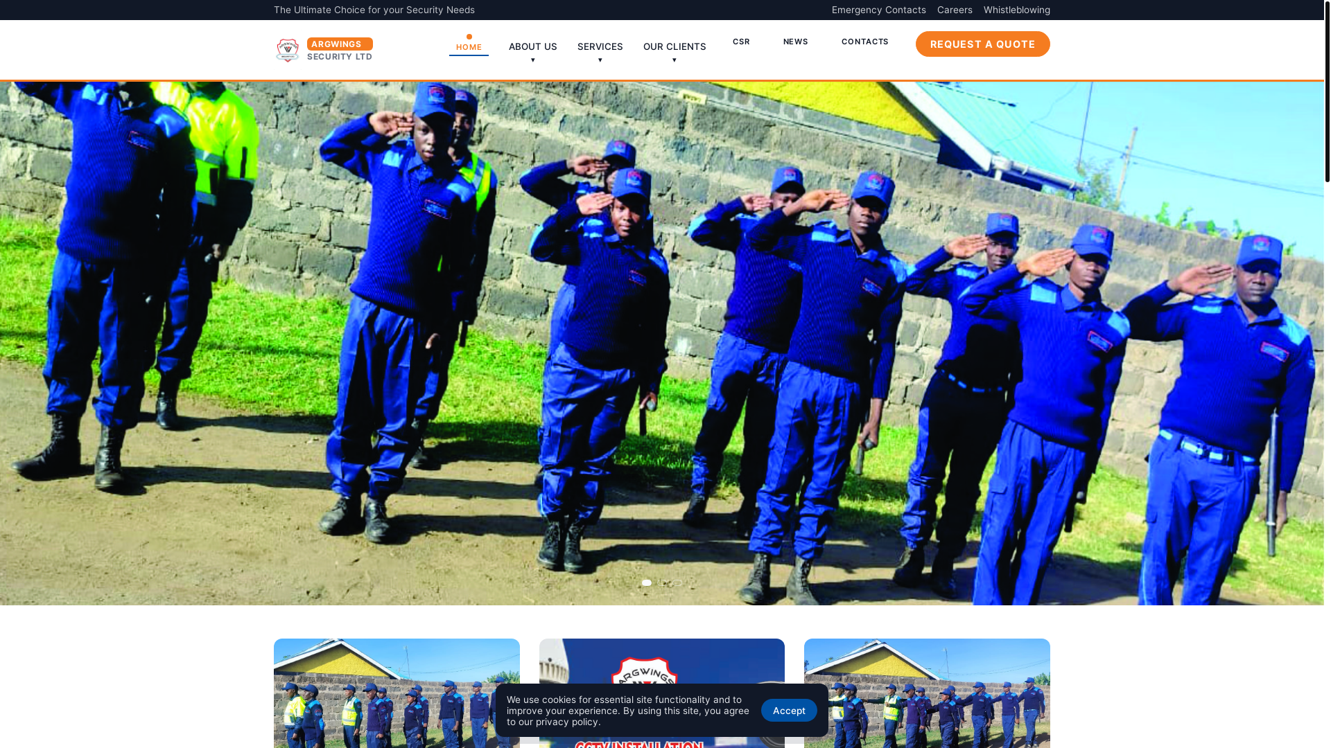 website screenshot of https://argwingssecurity.co.ke/