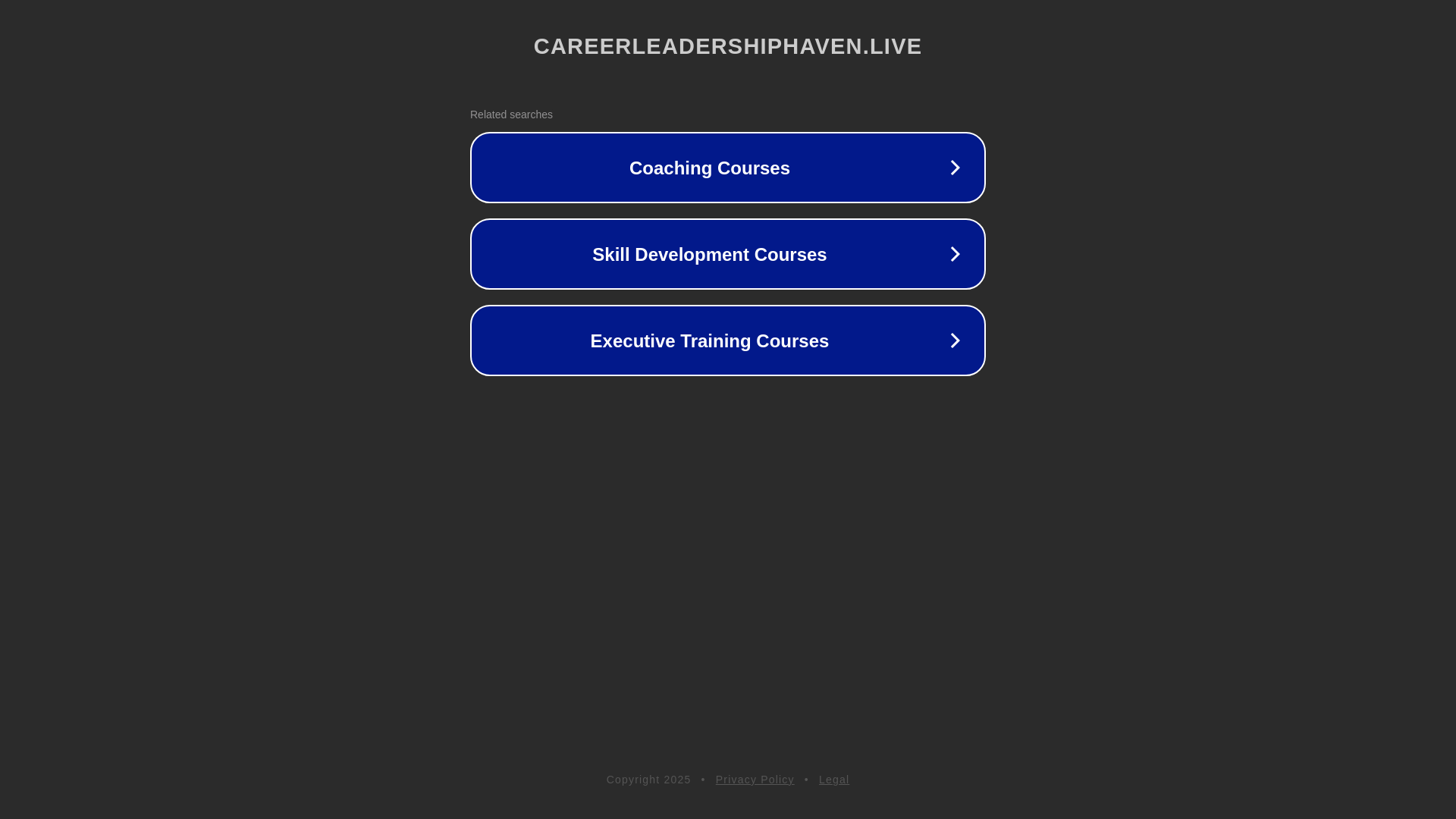 website screenshot of https://careerleadershiphaven.live/