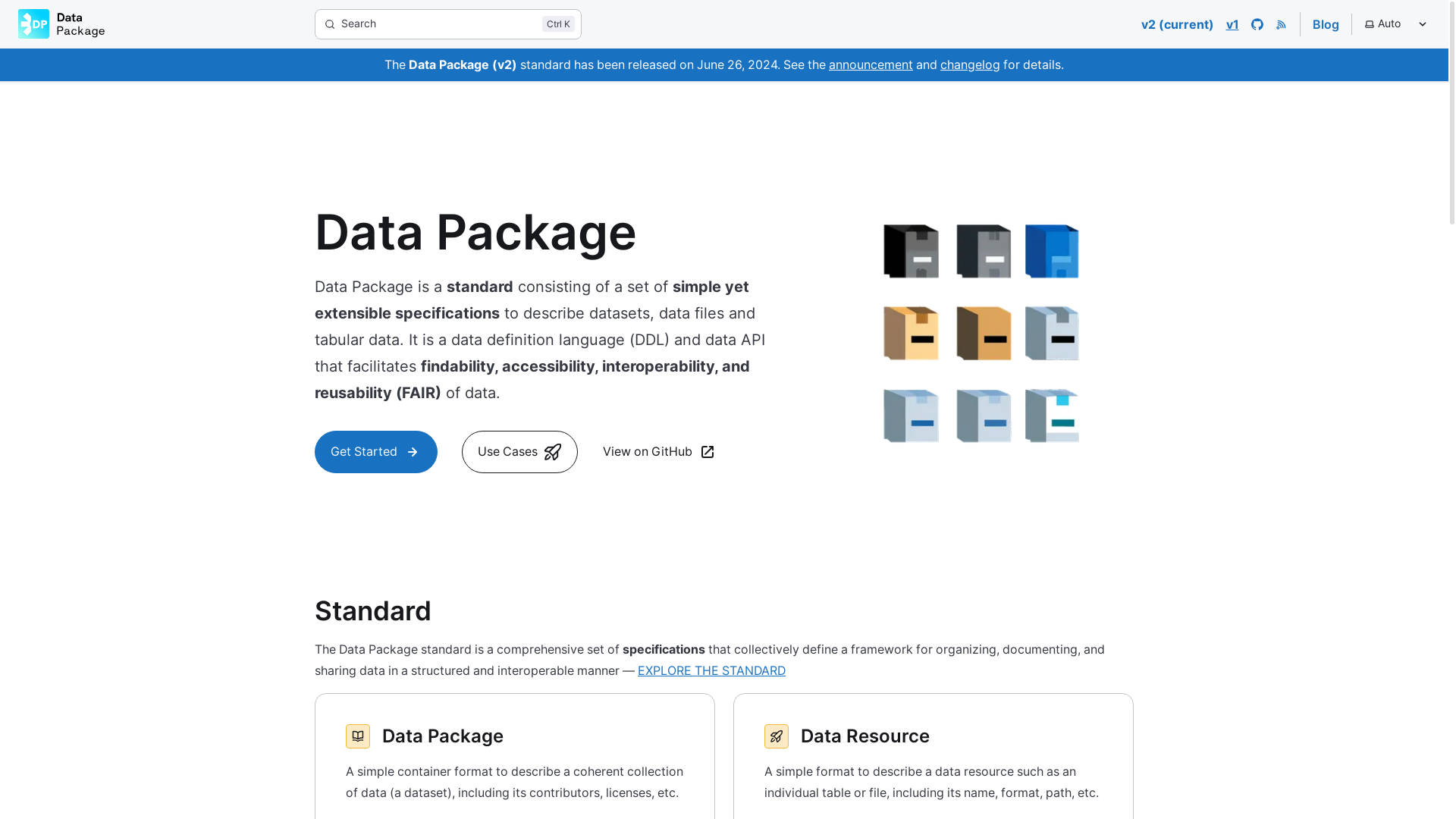 website screenshot of https://datapackage-6gp.pages.dev/
