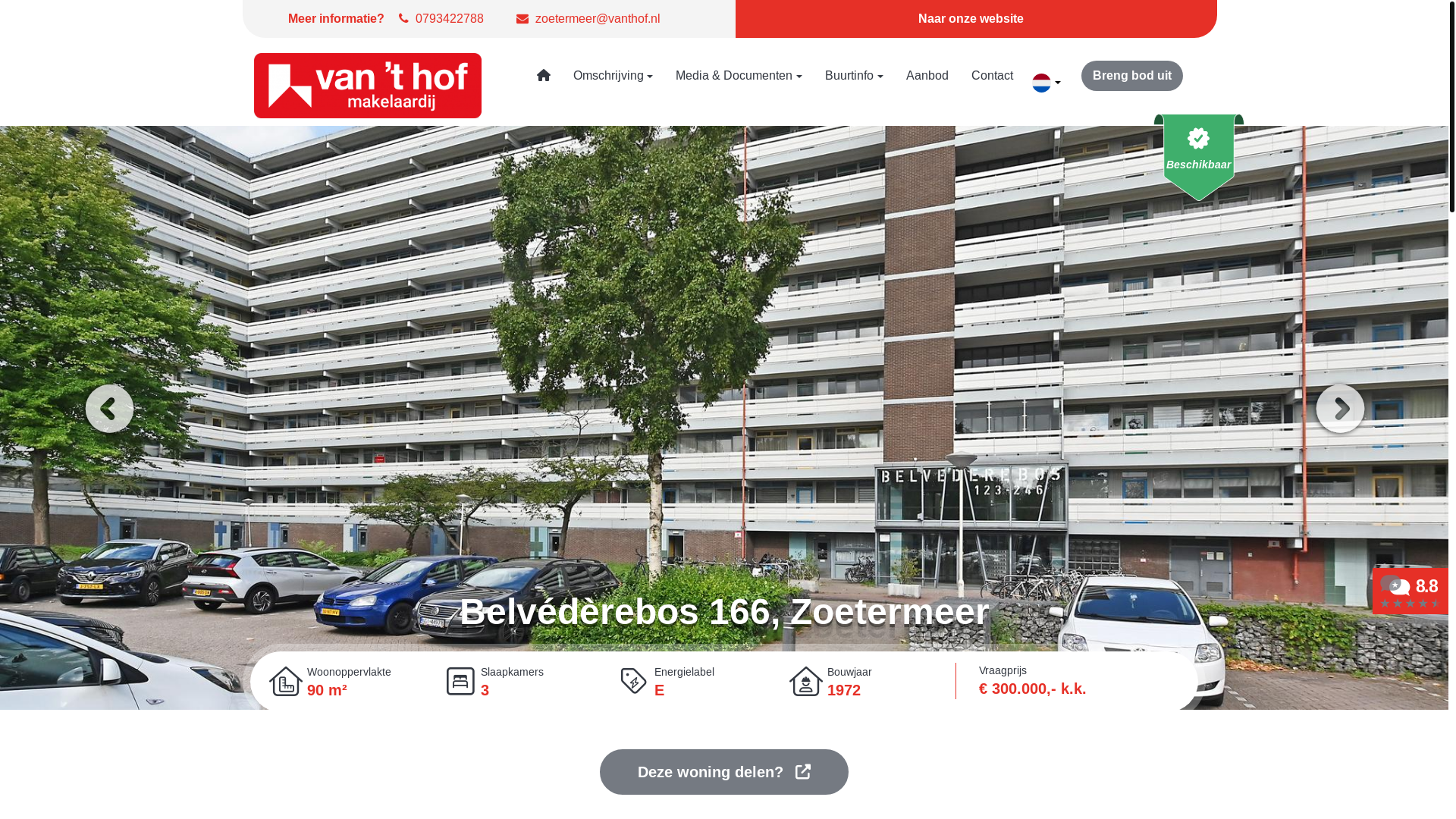 website screenshot of https://belvederebos166.nl/