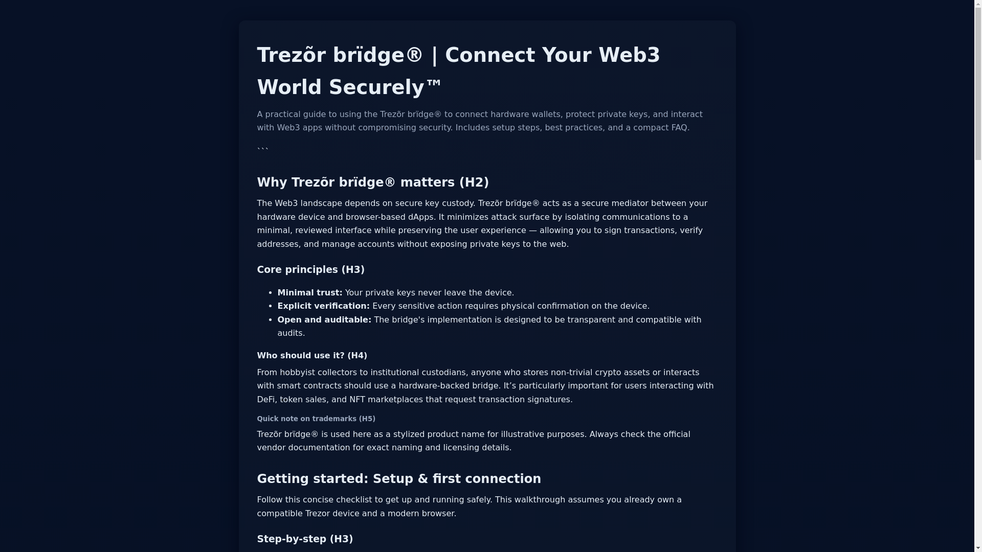 website screenshot of https://faq-bridge--trezor.pages.dev/
