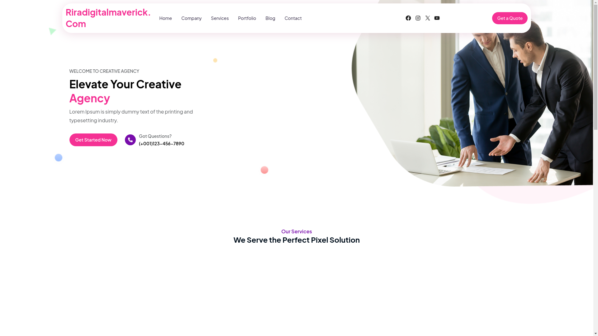 website screenshot of https://riradigitalmaverick.com/