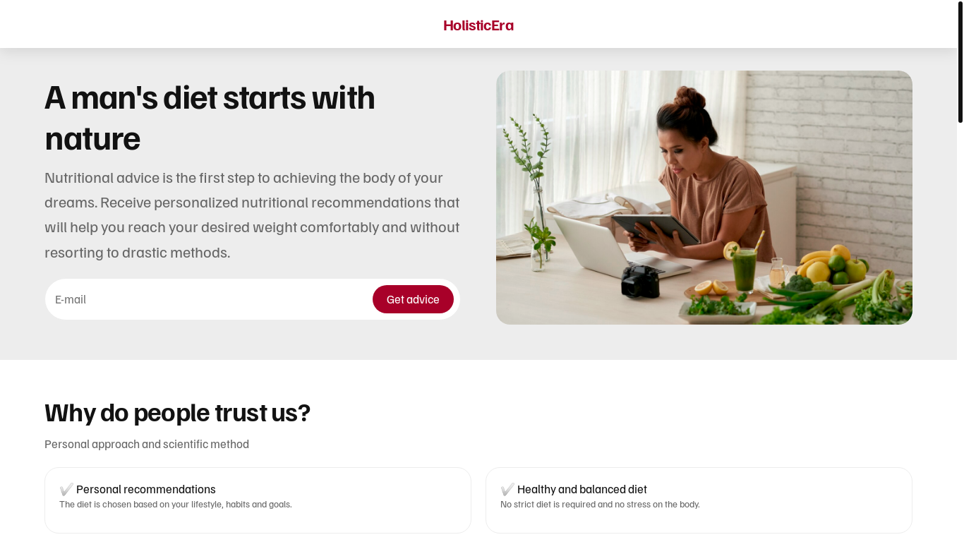 website screenshot of https://holisticeraj.info/