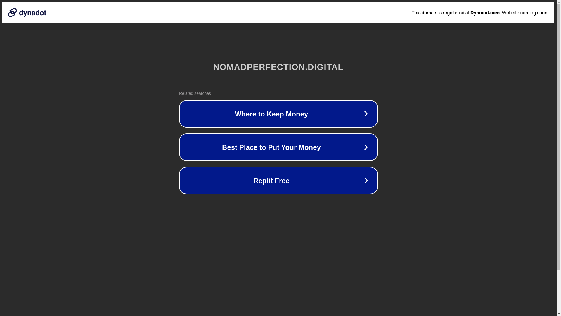 website screenshot of https://nomadperfection.digital/