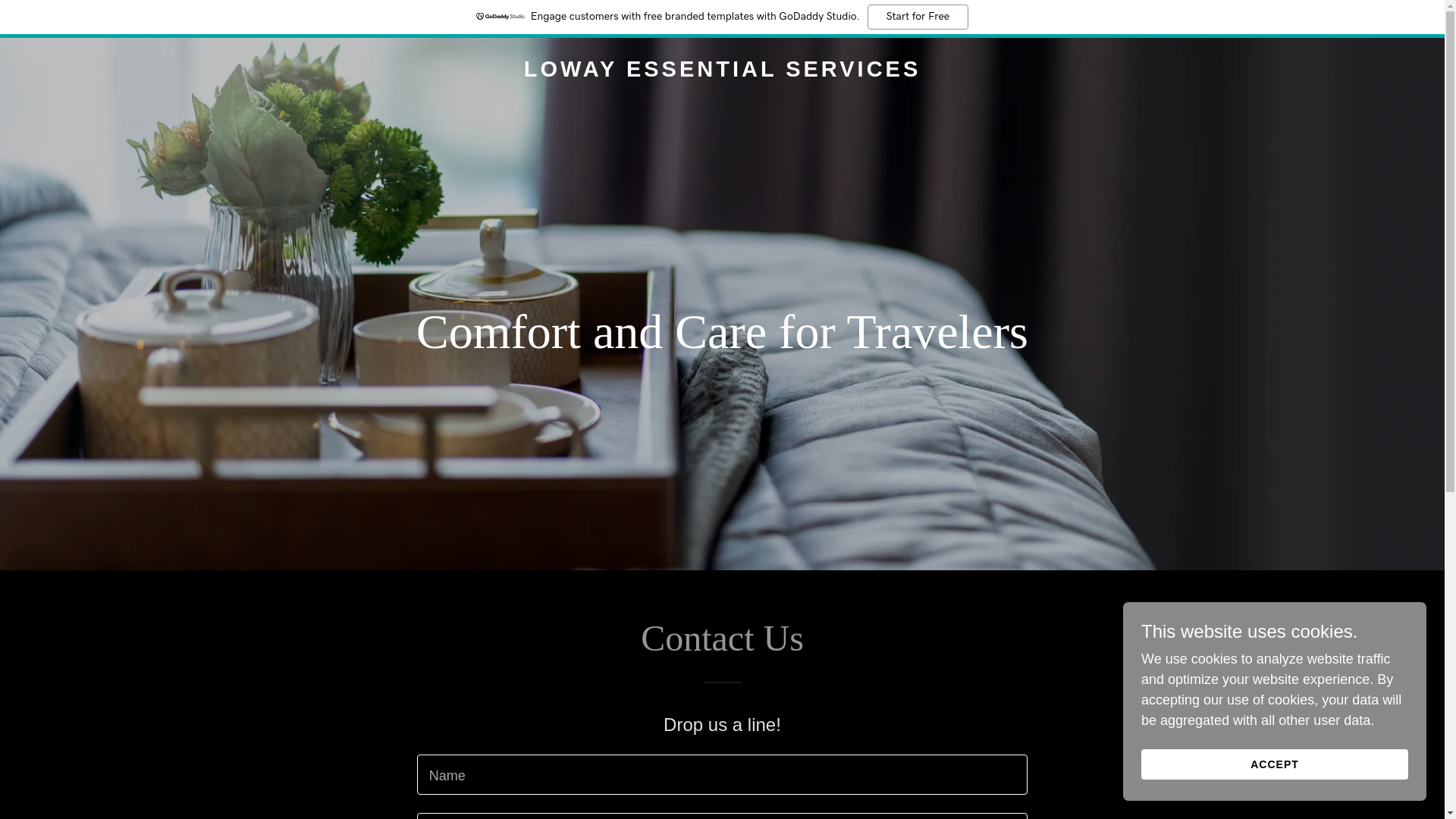 website screenshot of https://lowayessentialservices.com/