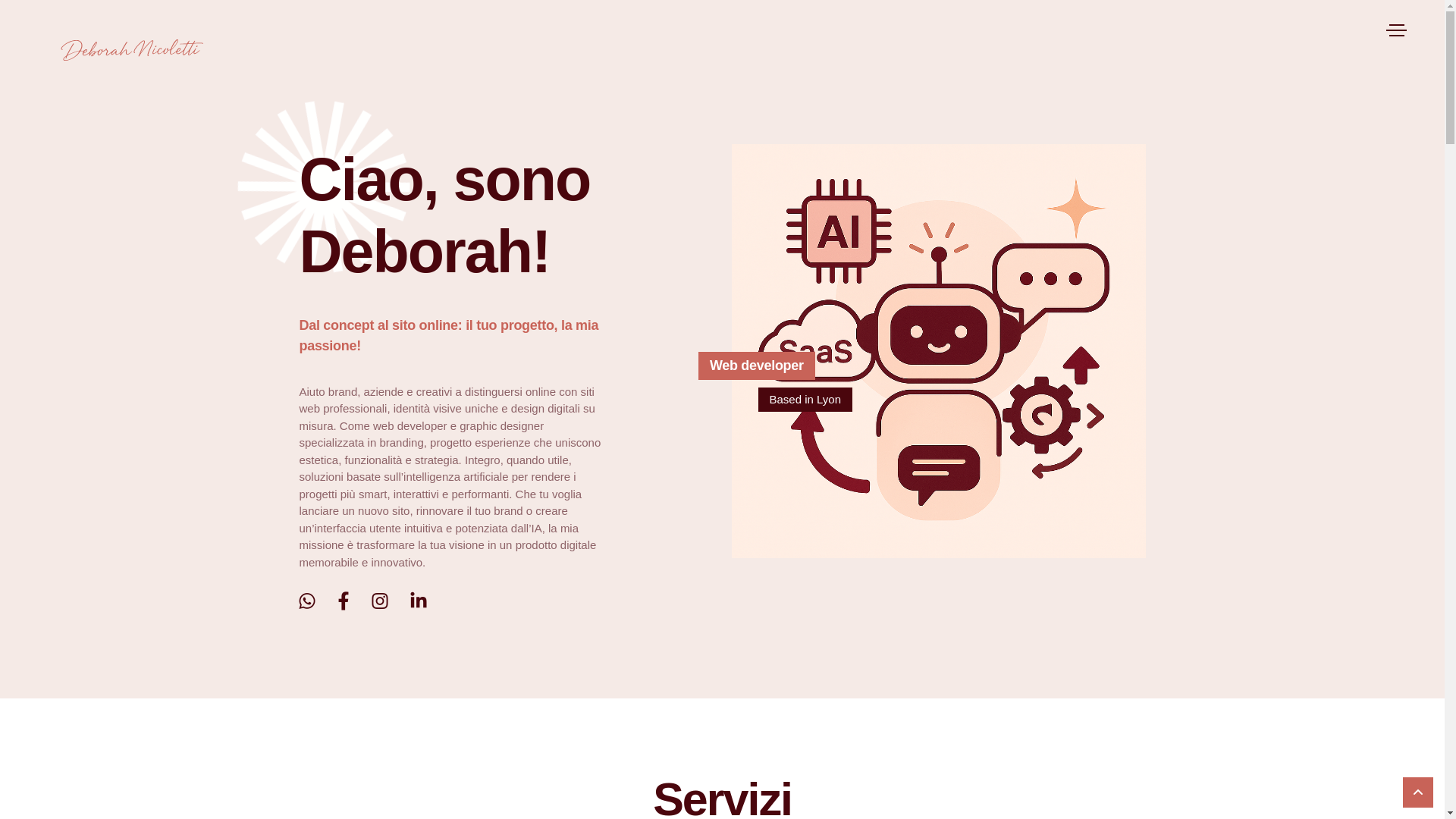 website screenshot of https://deborahnicoletti.com/