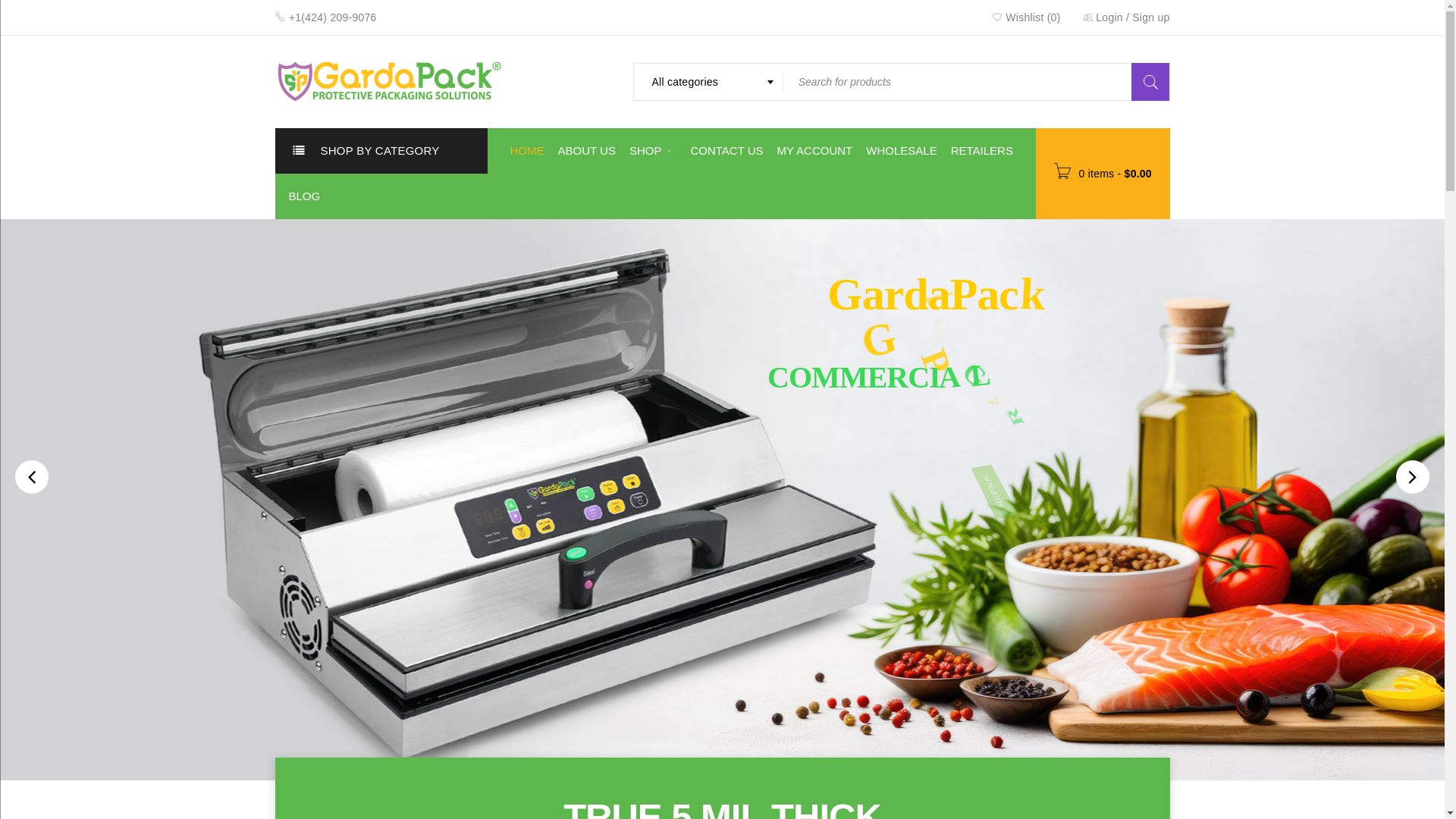 website screenshot of https://garda-pack.com/