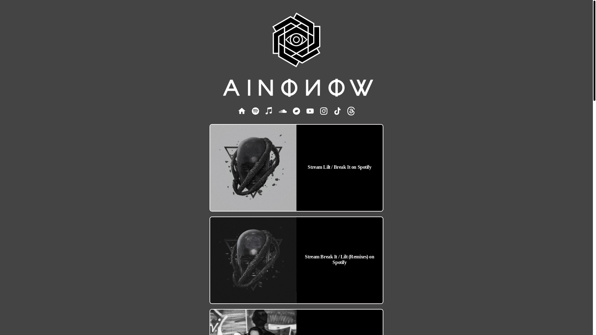 website screenshot of https://ainonow.bio/