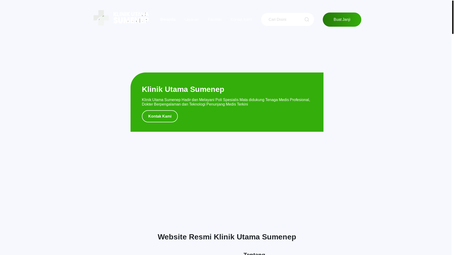 website screenshot of https://klinikutamasumenep.com/