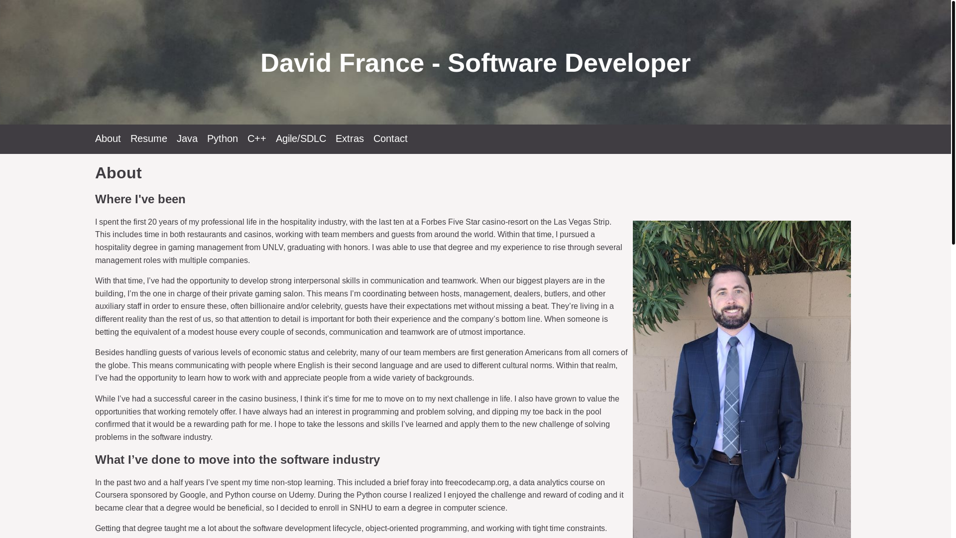 website screenshot of https://david-france.com/