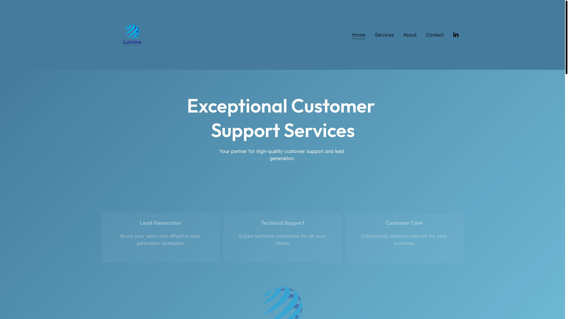 website screenshot of https://luminaagencyinc.com/