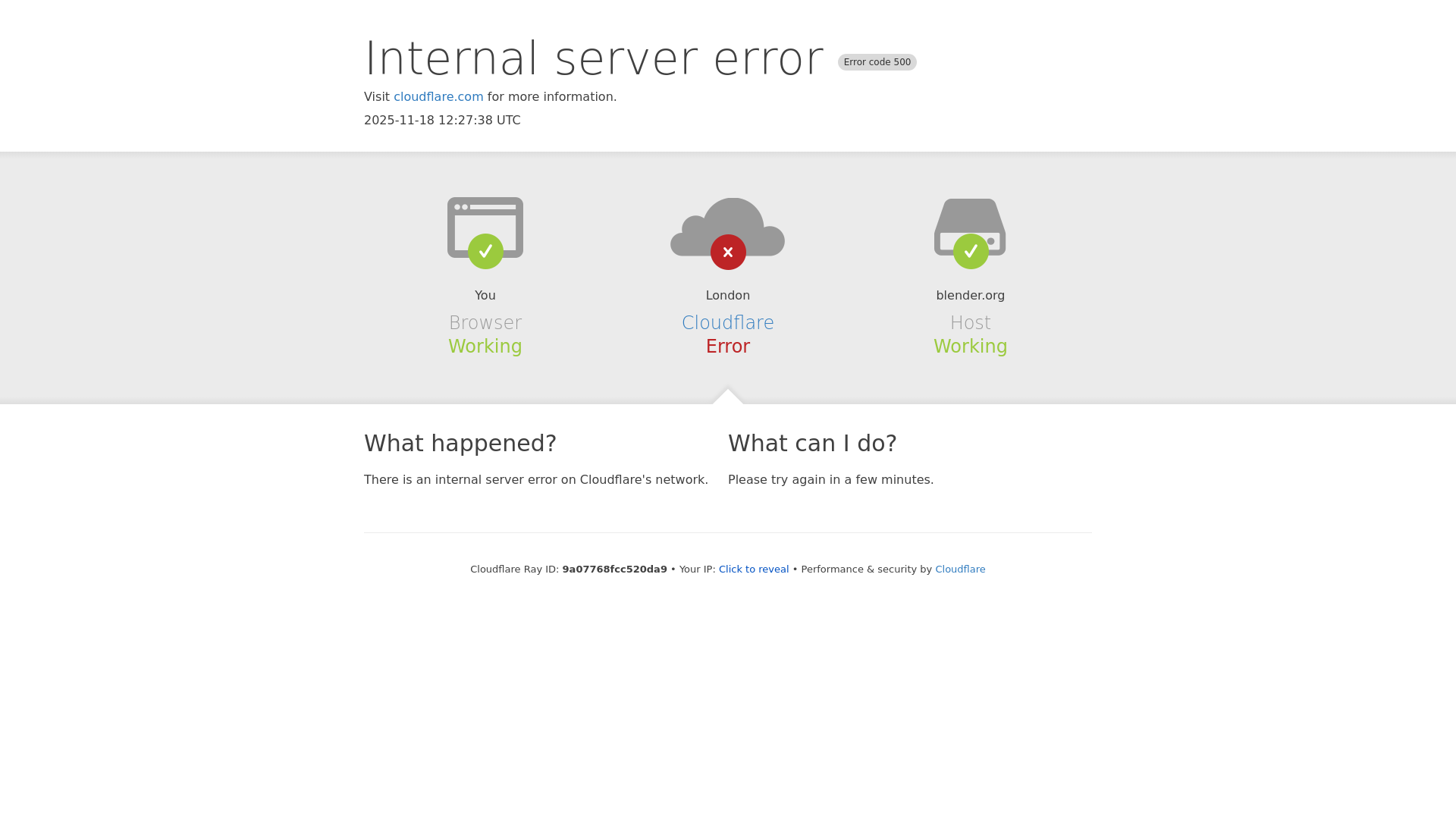 website screenshot of https://blender.org/