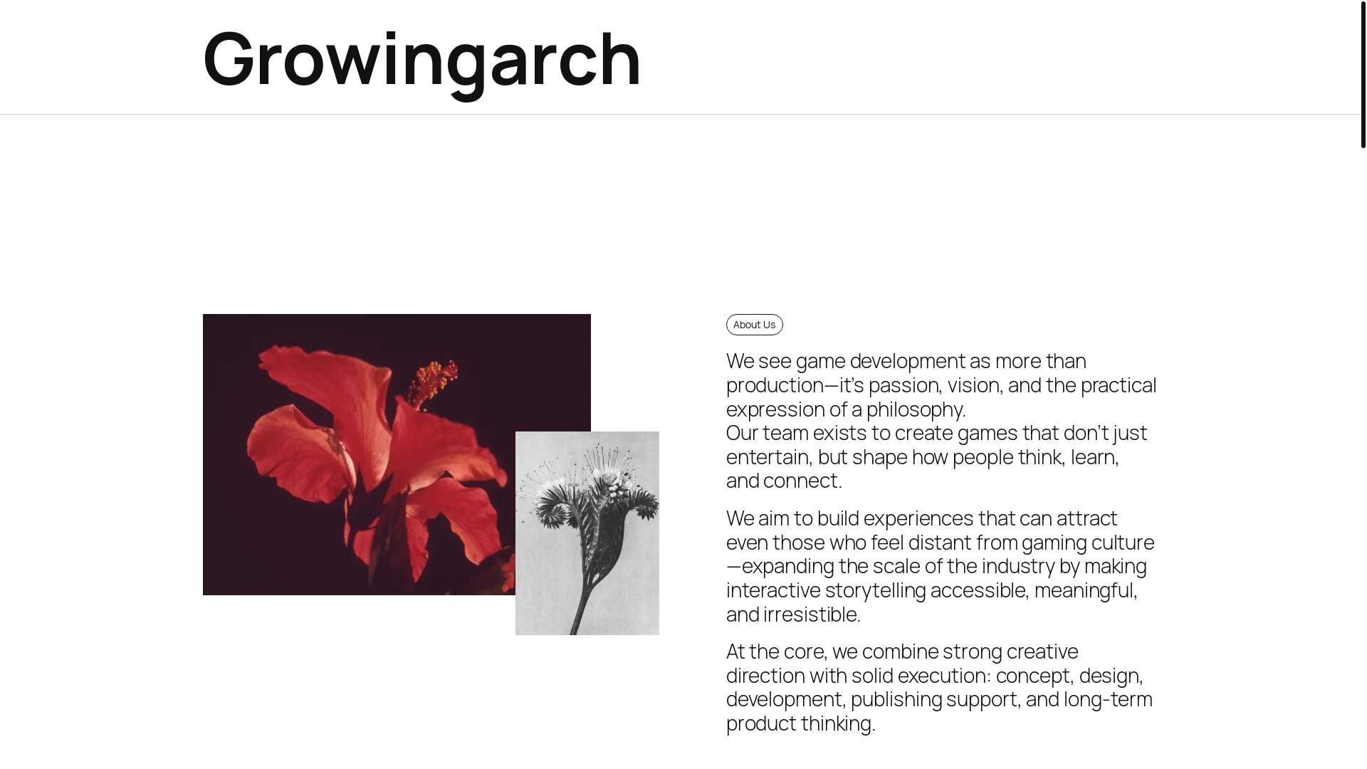 website screenshot of https://growingarch.com/