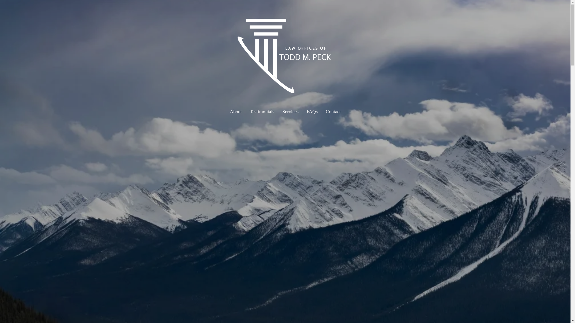 website screenshot of https://lawofficesoftoddpeck.com/