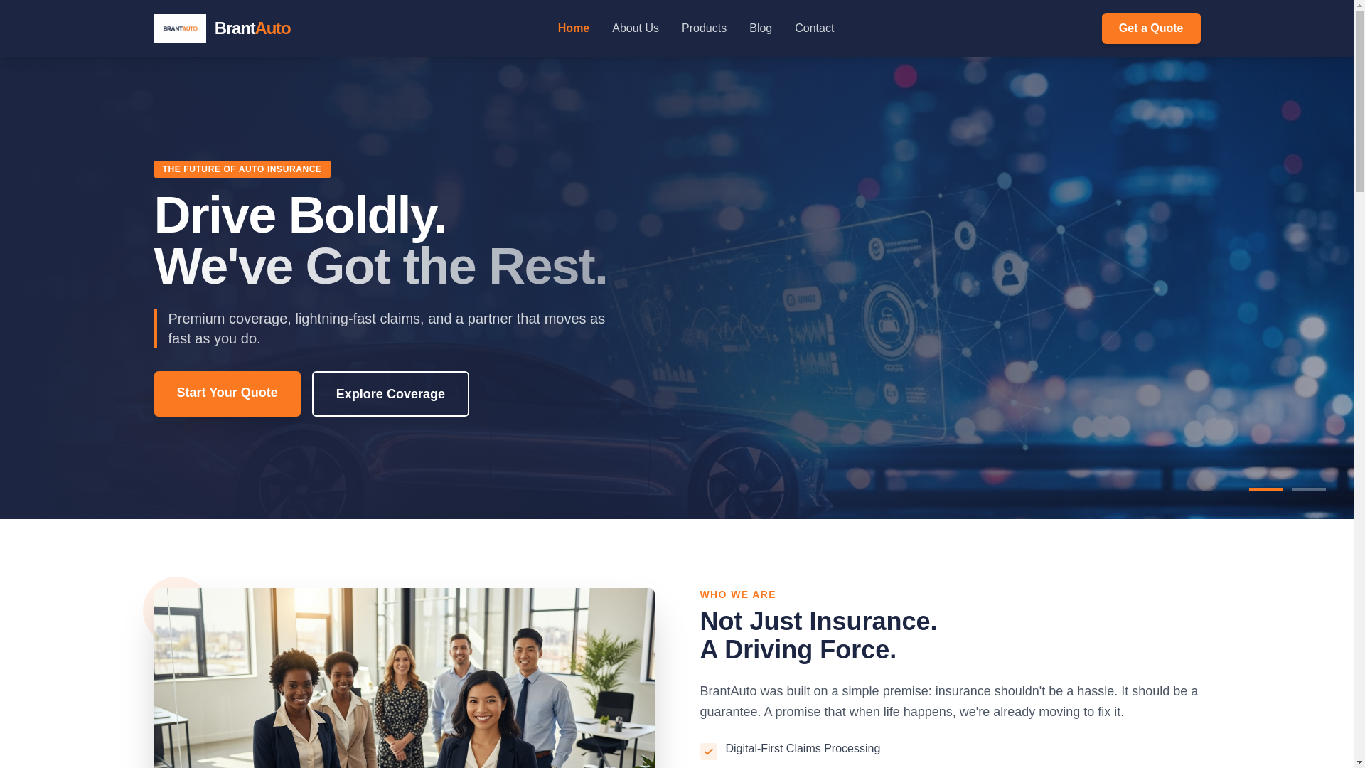 website screenshot of https://brantauto.com/