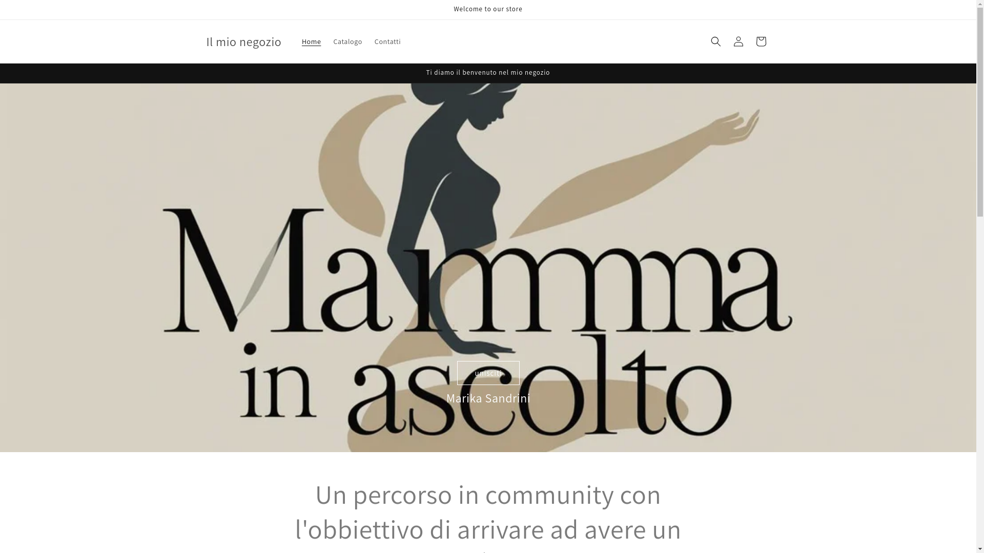 website screenshot of https://mammainascolto.store/