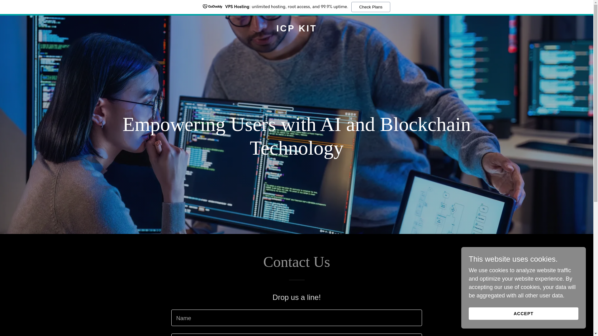website screenshot of https://icpkit.com/