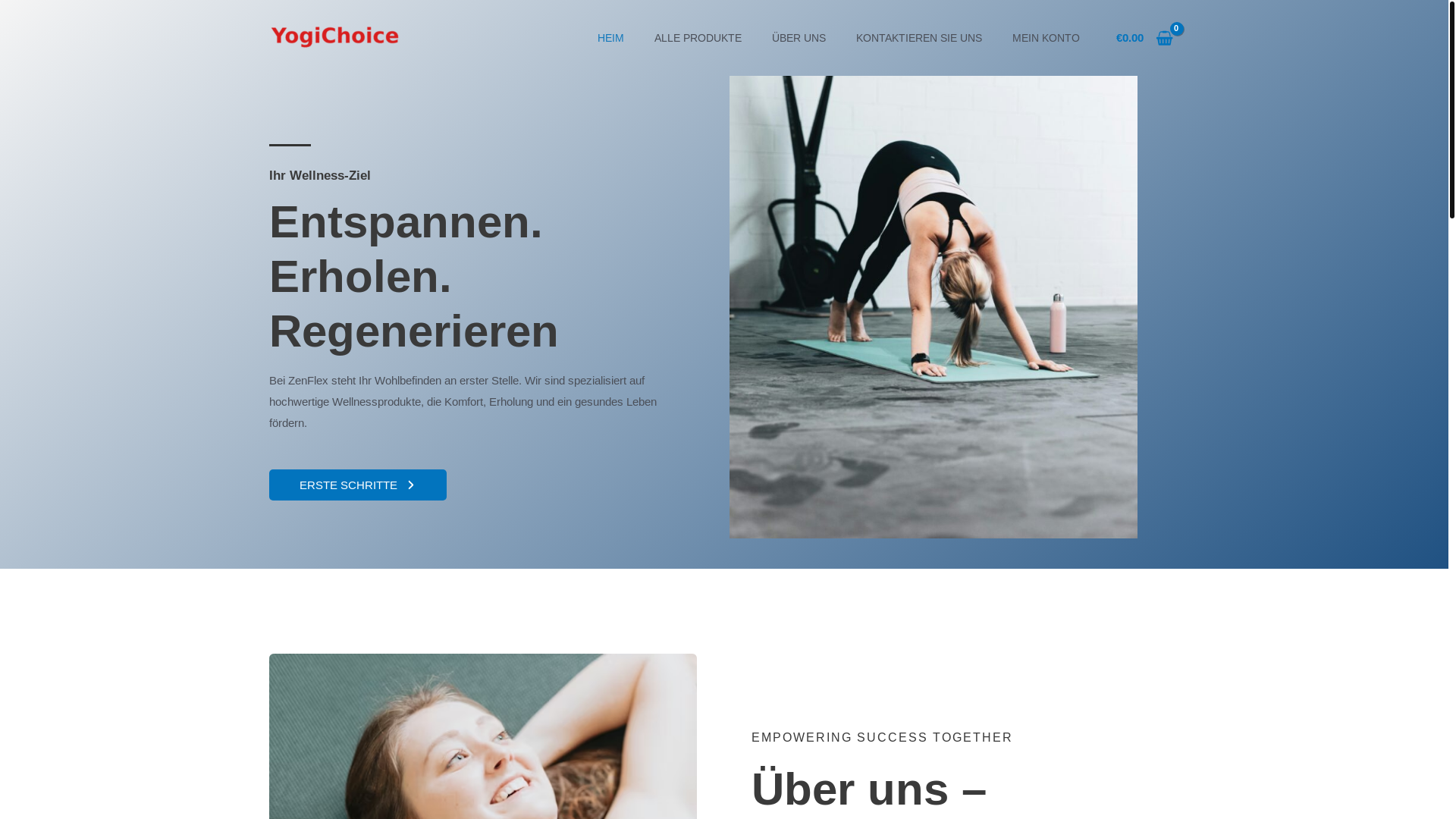 website screenshot of https://yogichoice.store/