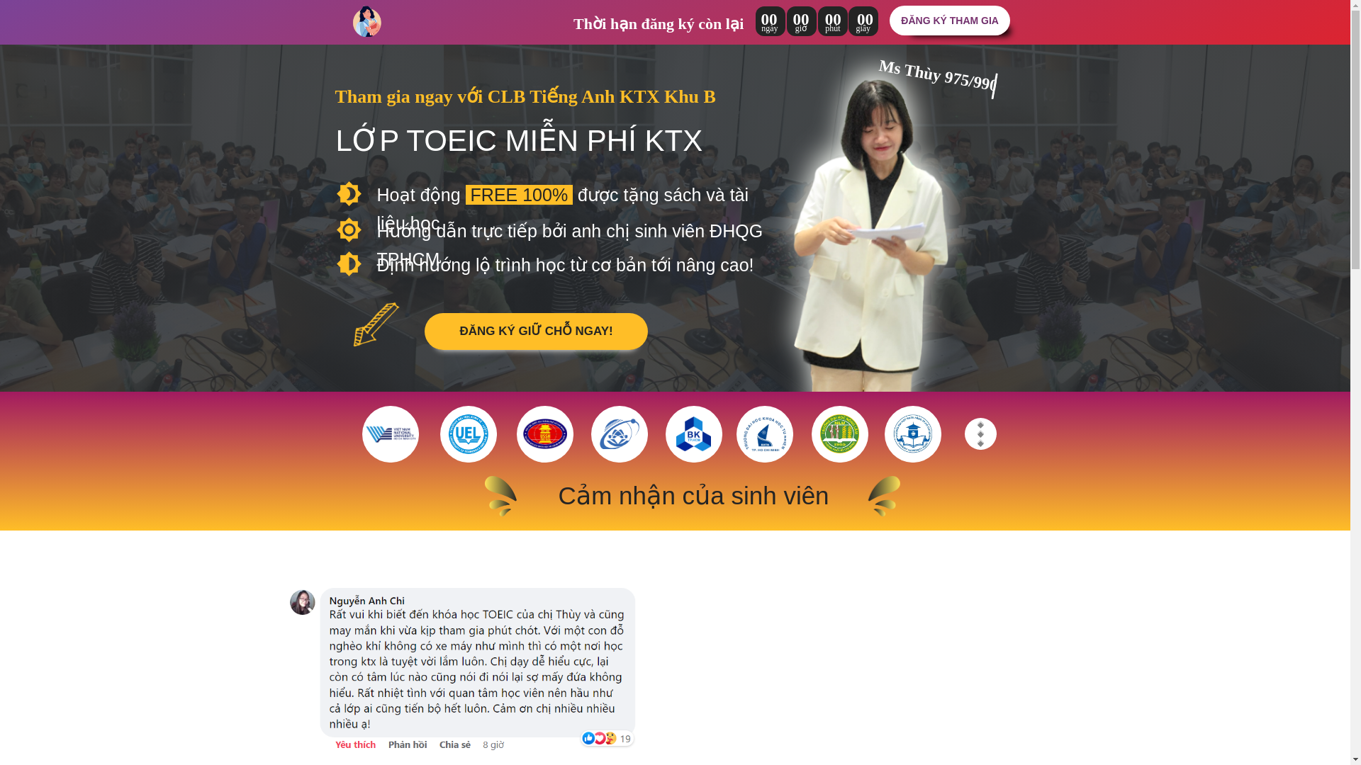 website screenshot of https://tienganhktx.com/