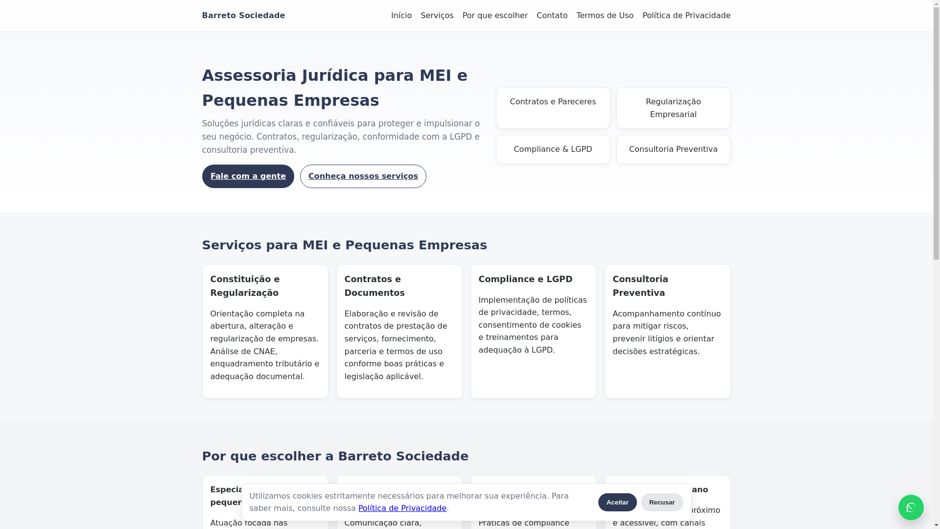 website screenshot of https://barretomei.pro/