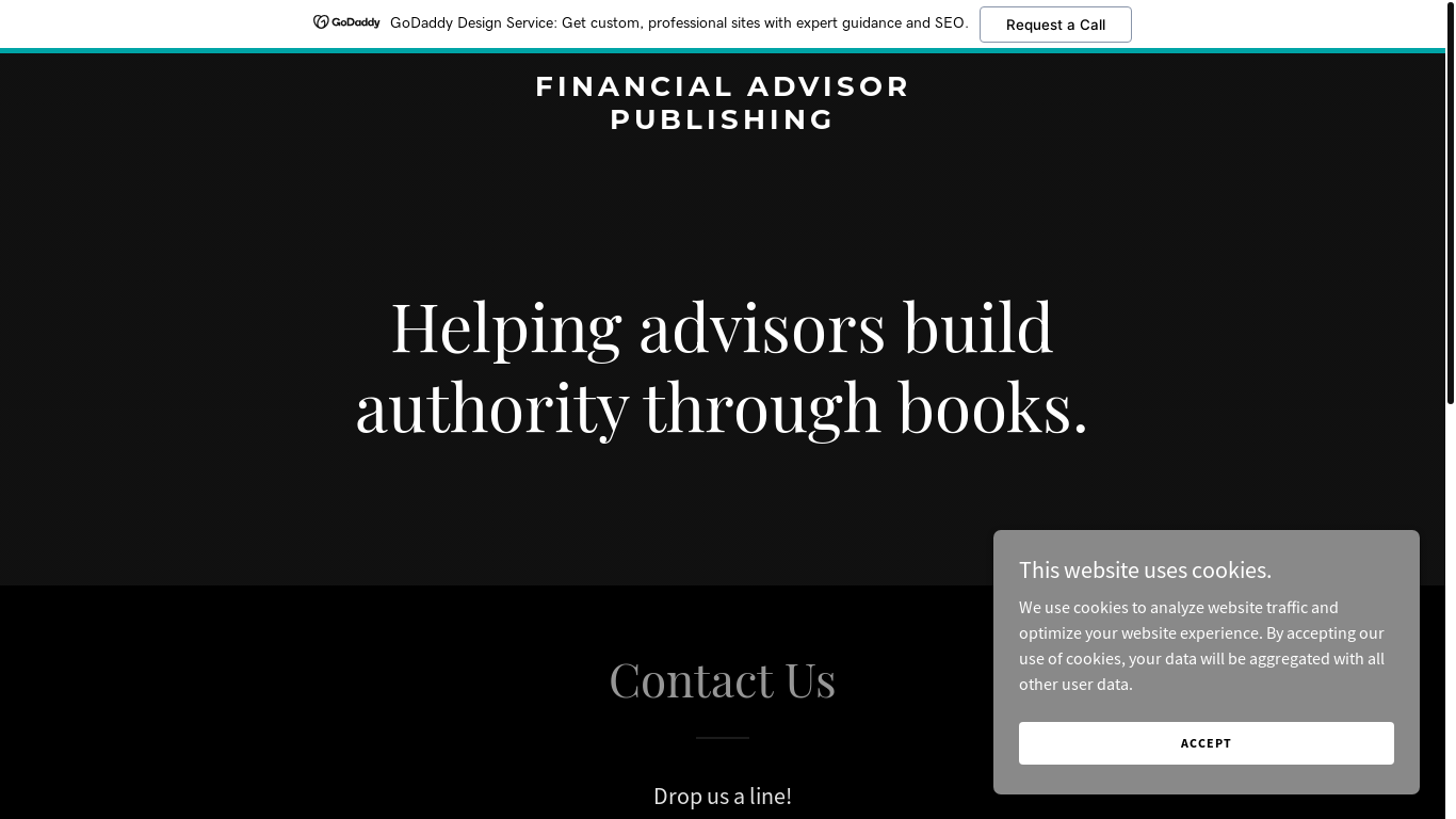 website screenshot of https://financialadvisorpublishing.com/