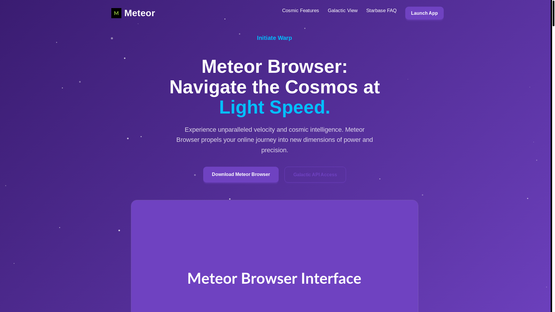 website screenshot of https://meteorbrowser.pages.dev/