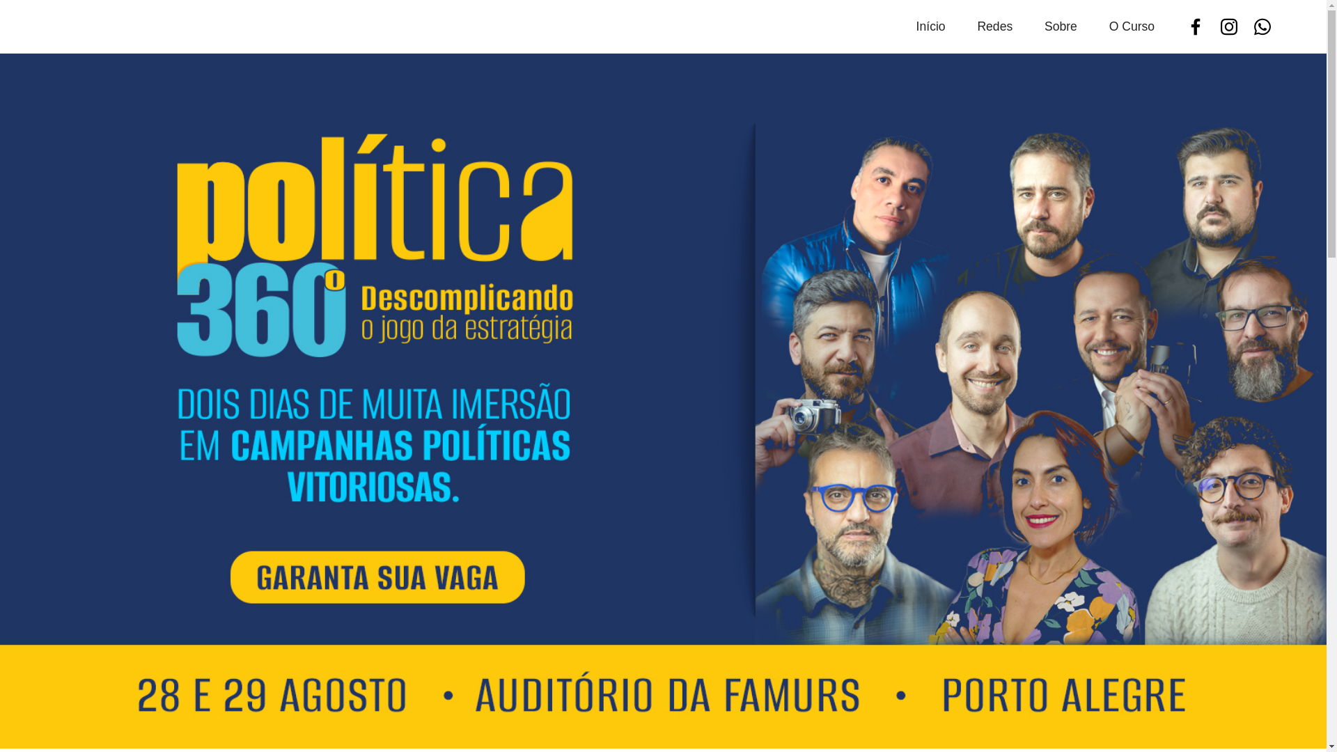 website screenshot of https://cursopolitica360.com.br/