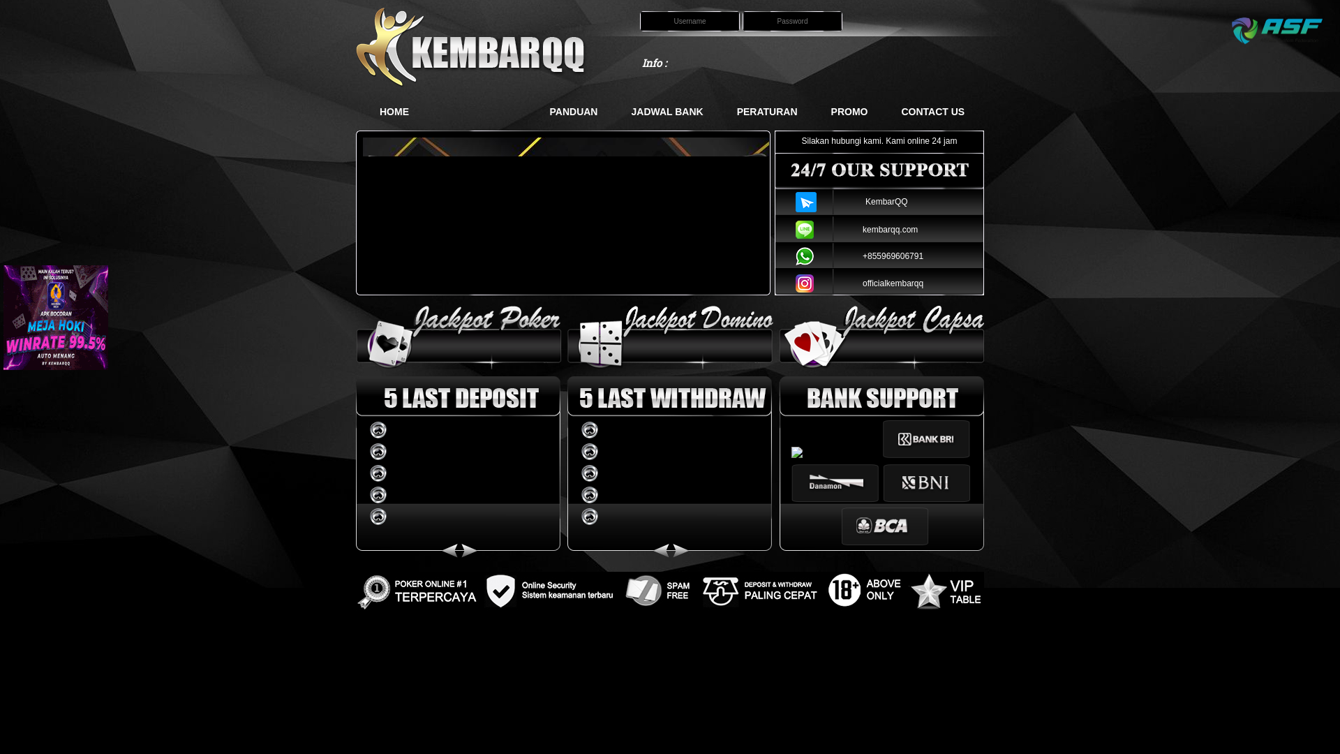 website screenshot of https://kembarramai.xyz/