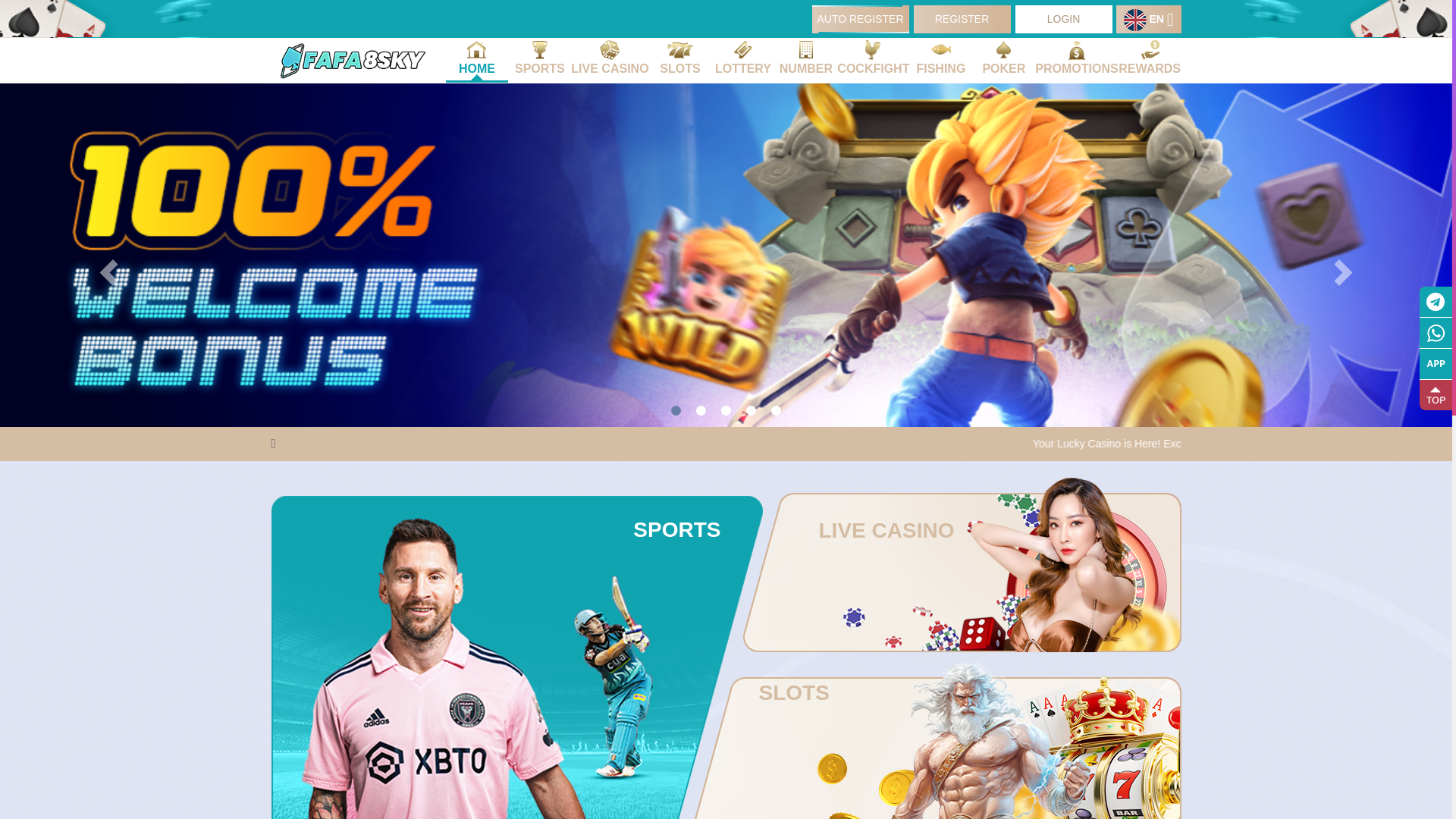 website screenshot of https://fafa8sky37.com/