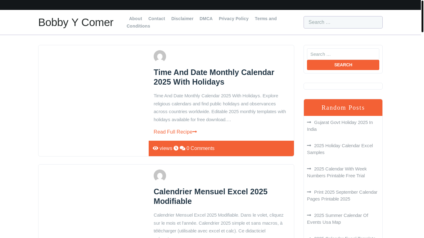 website screenshot of https://bobbyycomery.pages.dev/