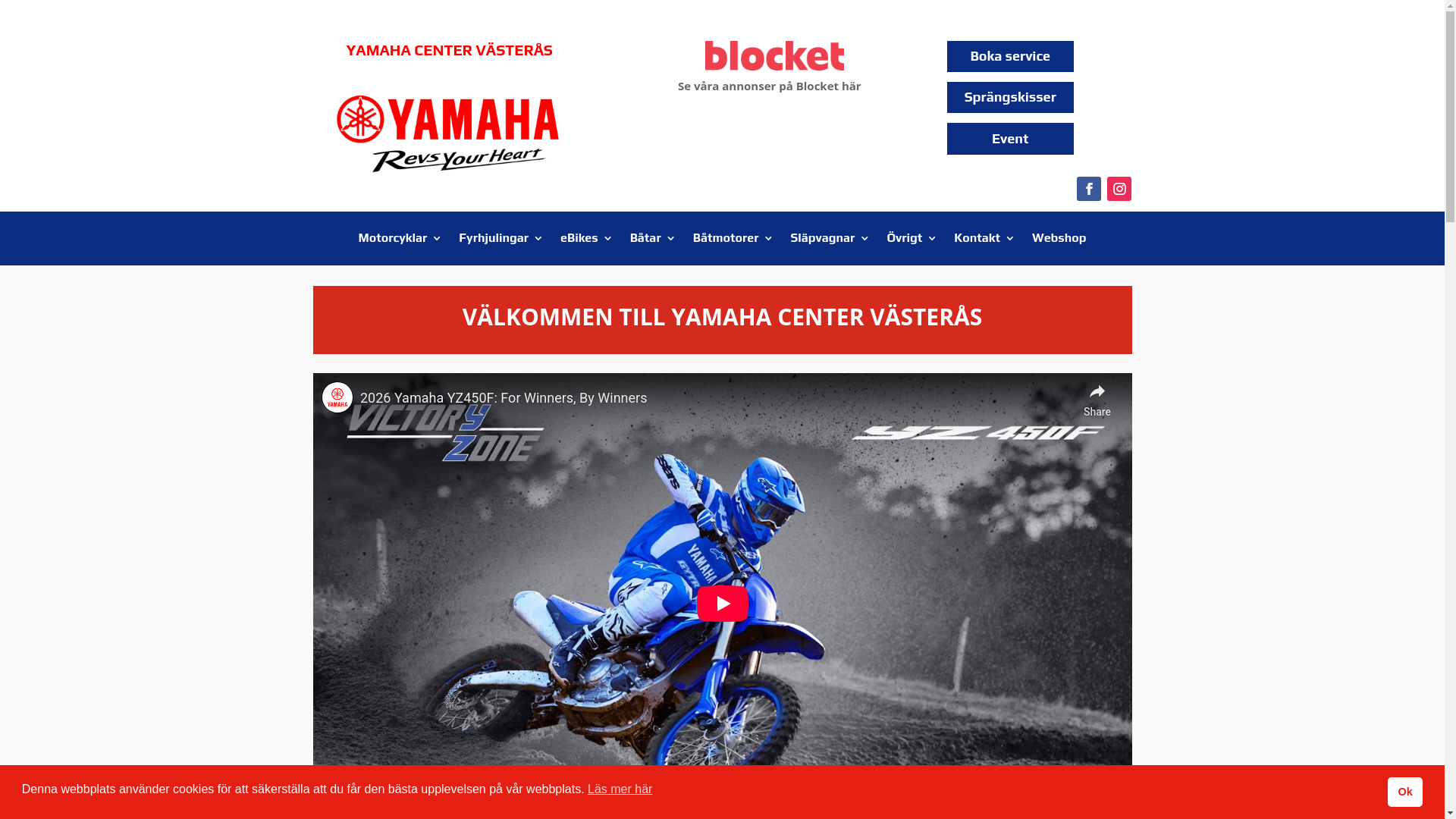 website screenshot of https://yamaha250.se/