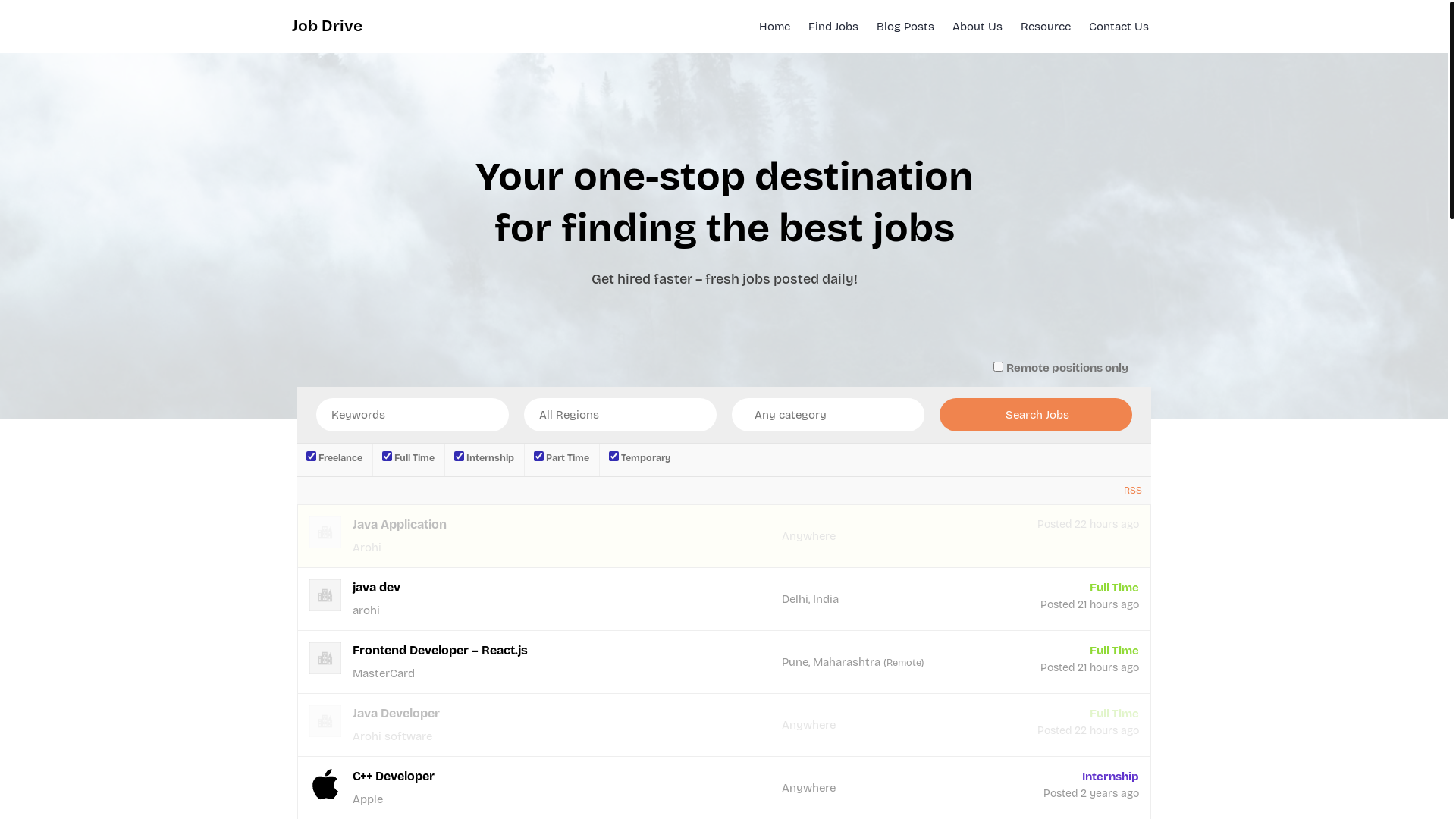 website screenshot of https://jobdrive47.com/