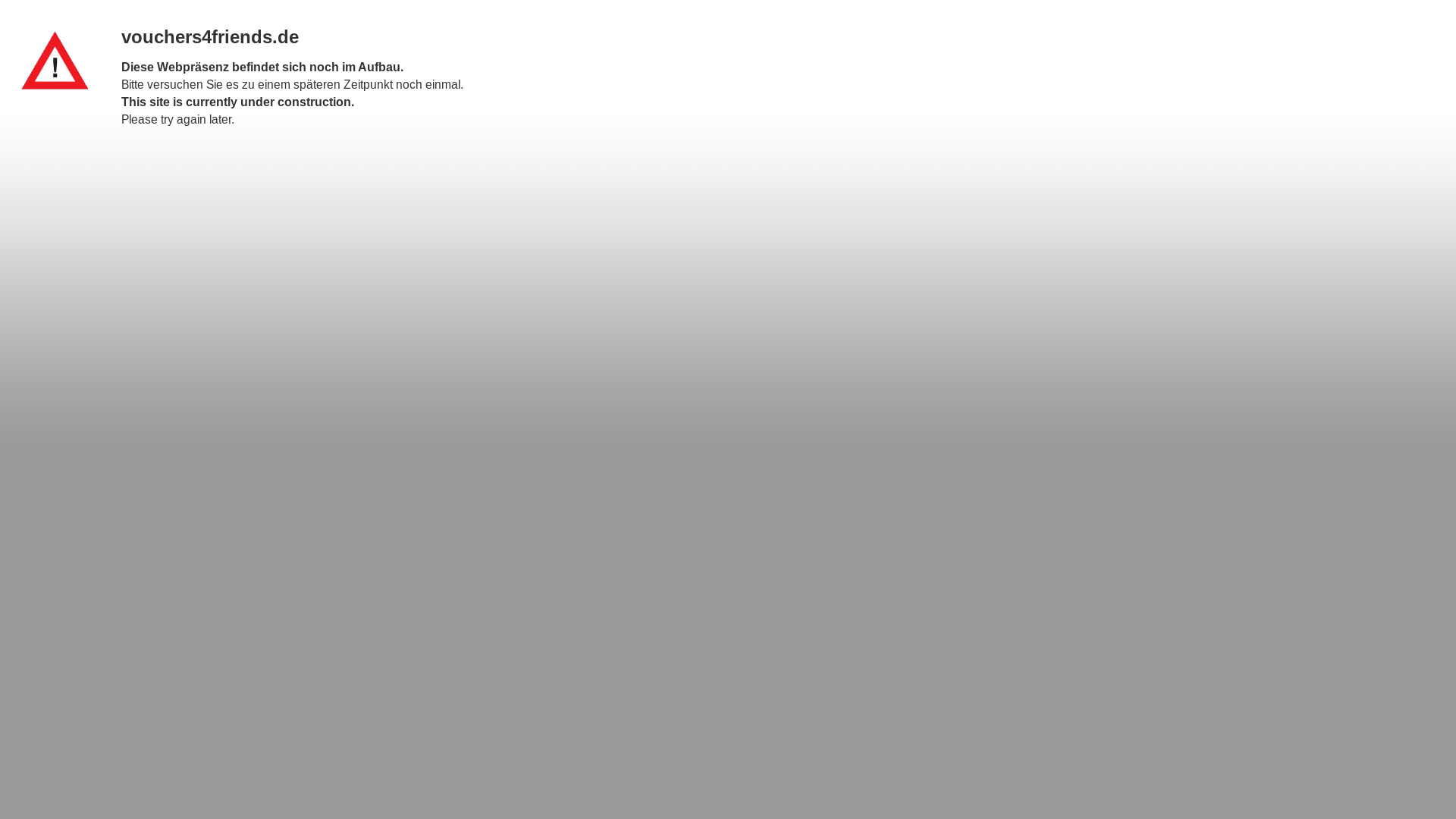 website screenshot of https://vouchers4friends.de/